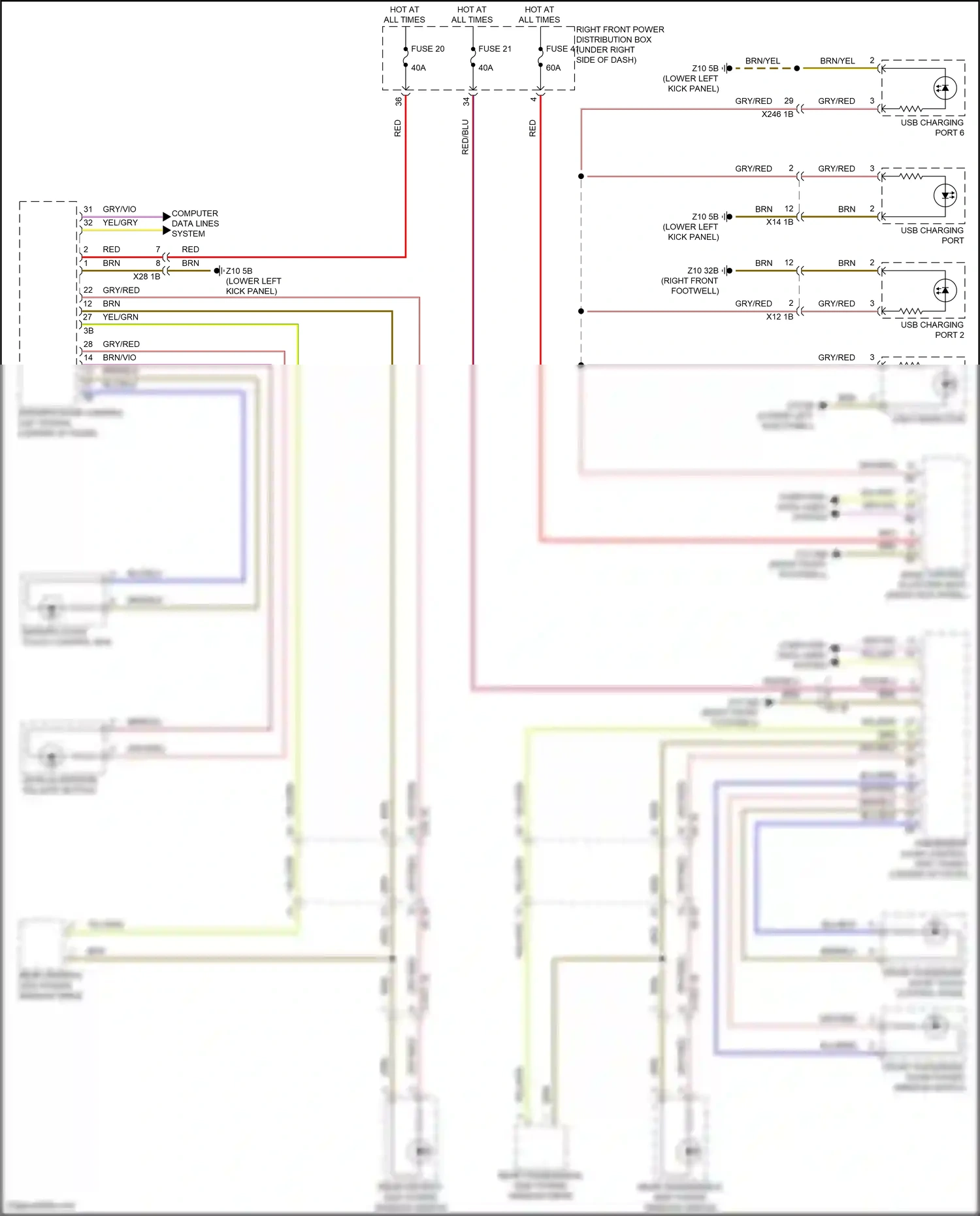 Wiring diagram computer data lines system for BMW 5 series G60 (2023-2024) (28 of 96)