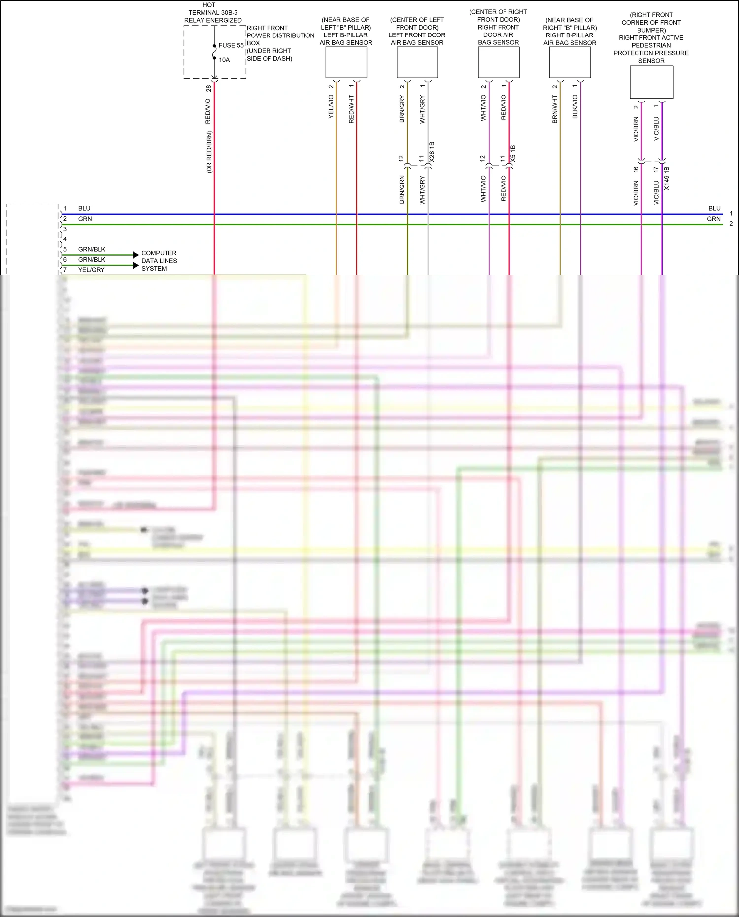 Wiring diagram computer data lines system for BMW 5 series G60 (2023-2024) (38 of 96)