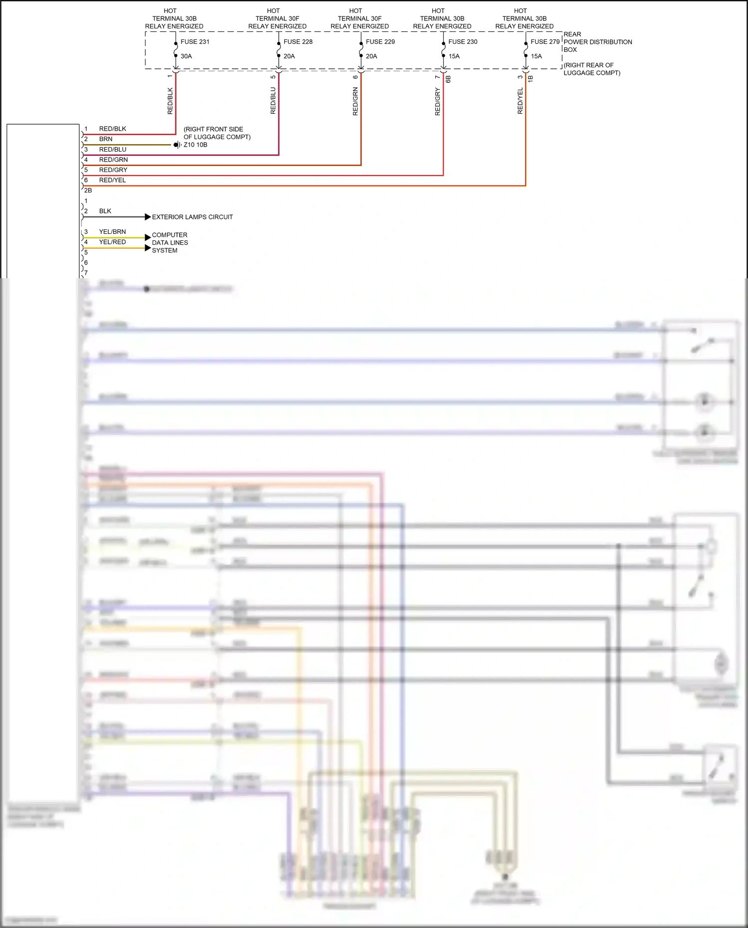 Wiring diagram computer data lines system for BMW 5 series G60 (2023-2024) (10 of 96)