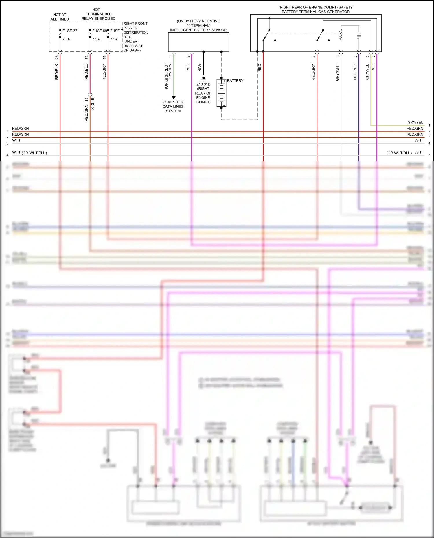 Wiring diagram computer data lines system for BMW 5 series G60 (2023-2024) (94 of 96)