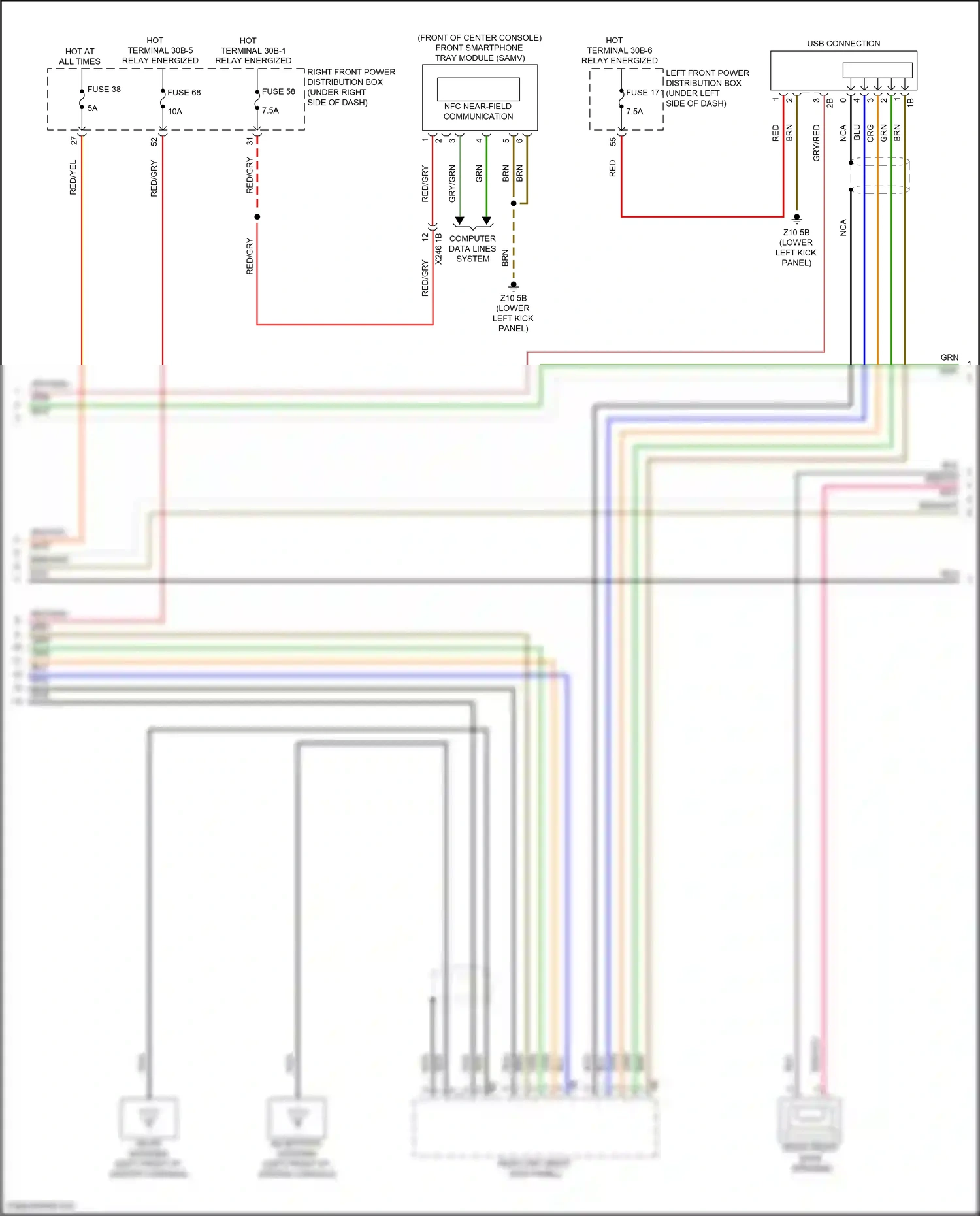Wiring diagram computer data lines system for BMW 5 series G60 (2023-2024) (29 of 96)