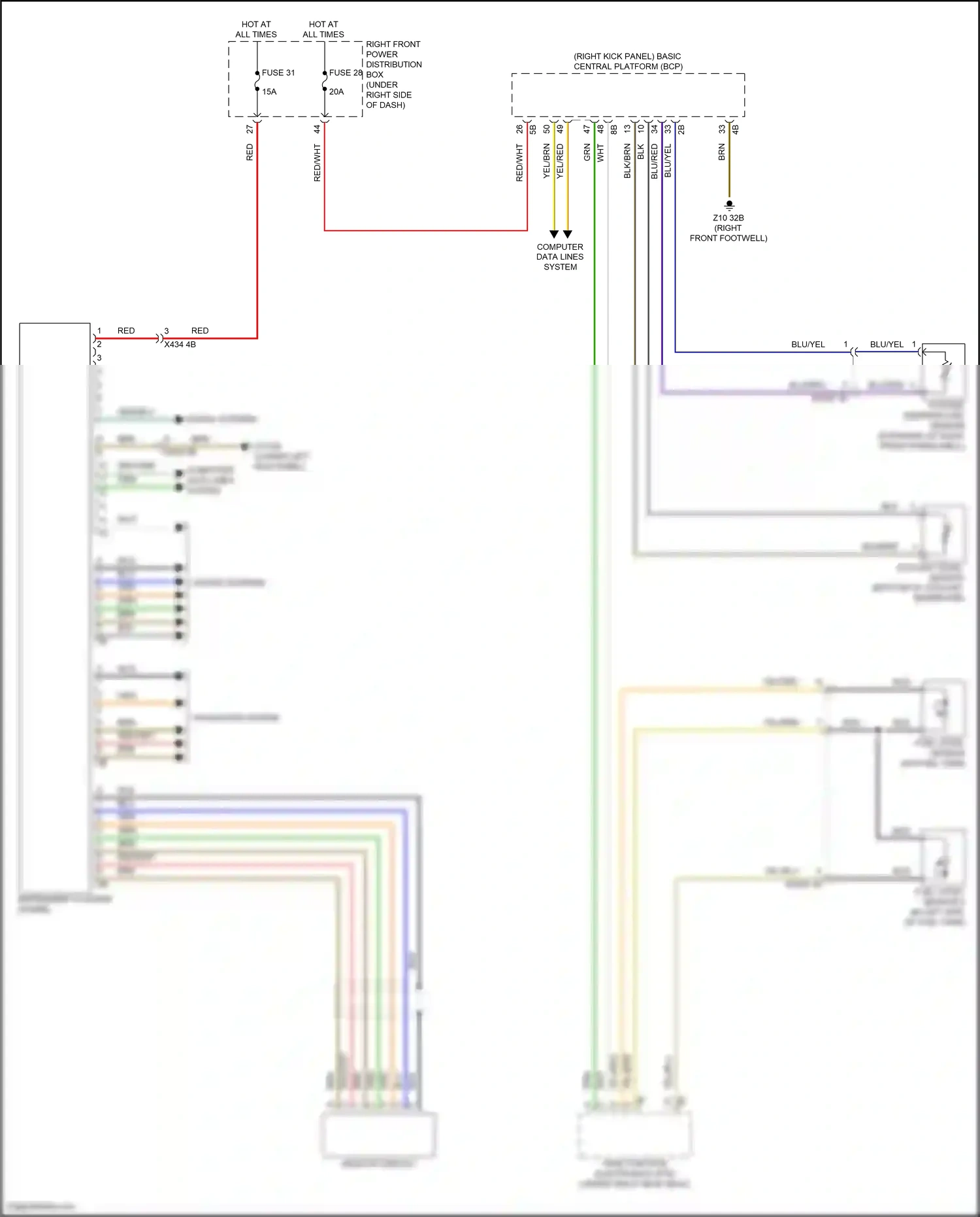 Wiring diagram computer data lines system for BMW 5 series G60 (2023-2024) (56 of 96)