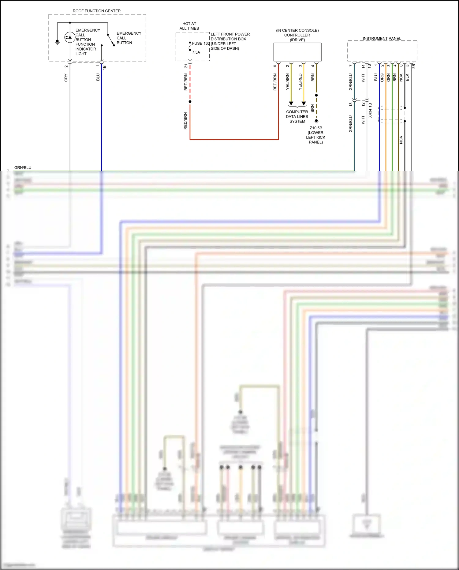 Wiring diagram computer data lines system for BMW 5 series G60 (2023-2024) (6 of 96)