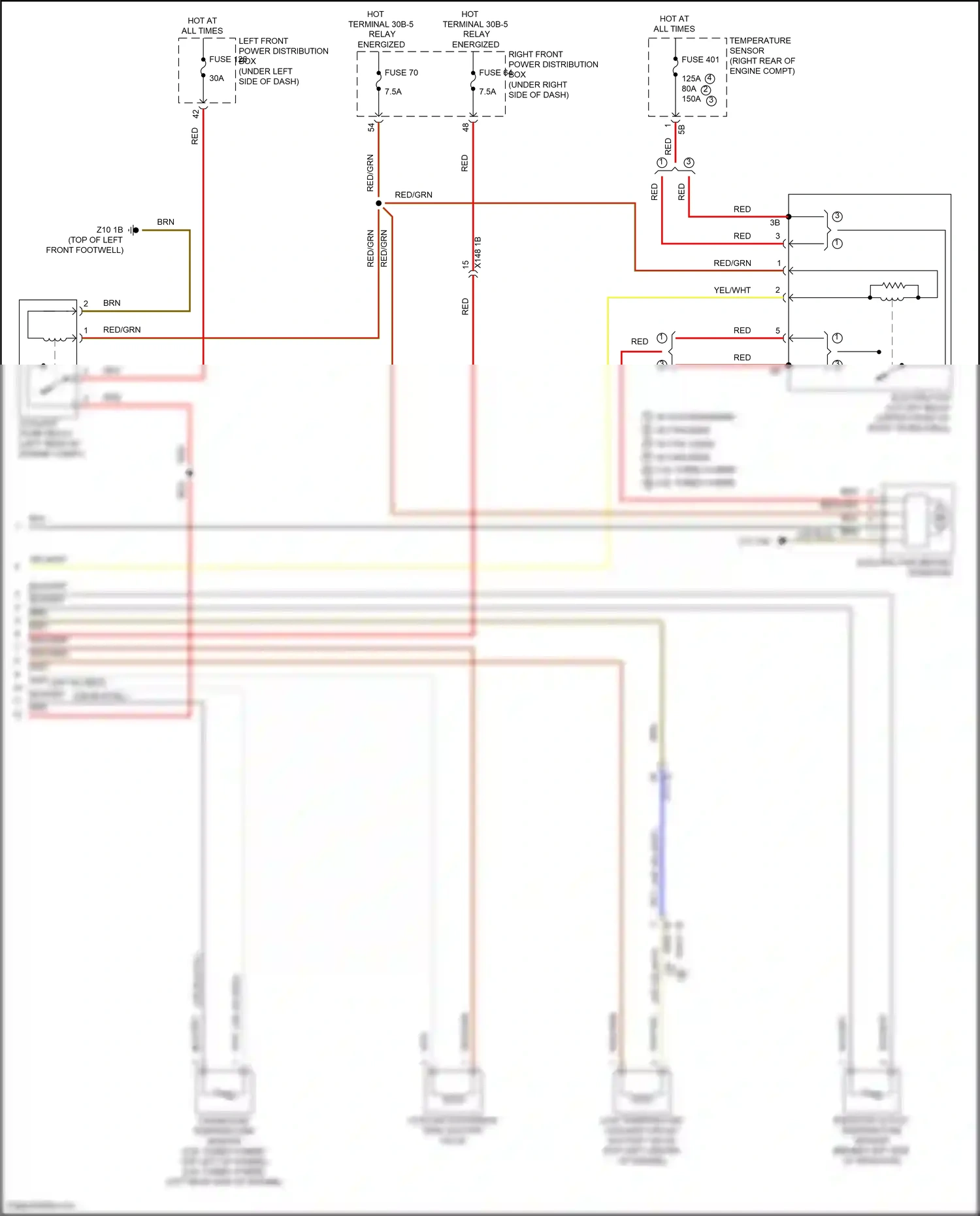 Wiring diagram crankcase temperature sensor for BMW 5 series G60 (2023-2024) (1 of 3)