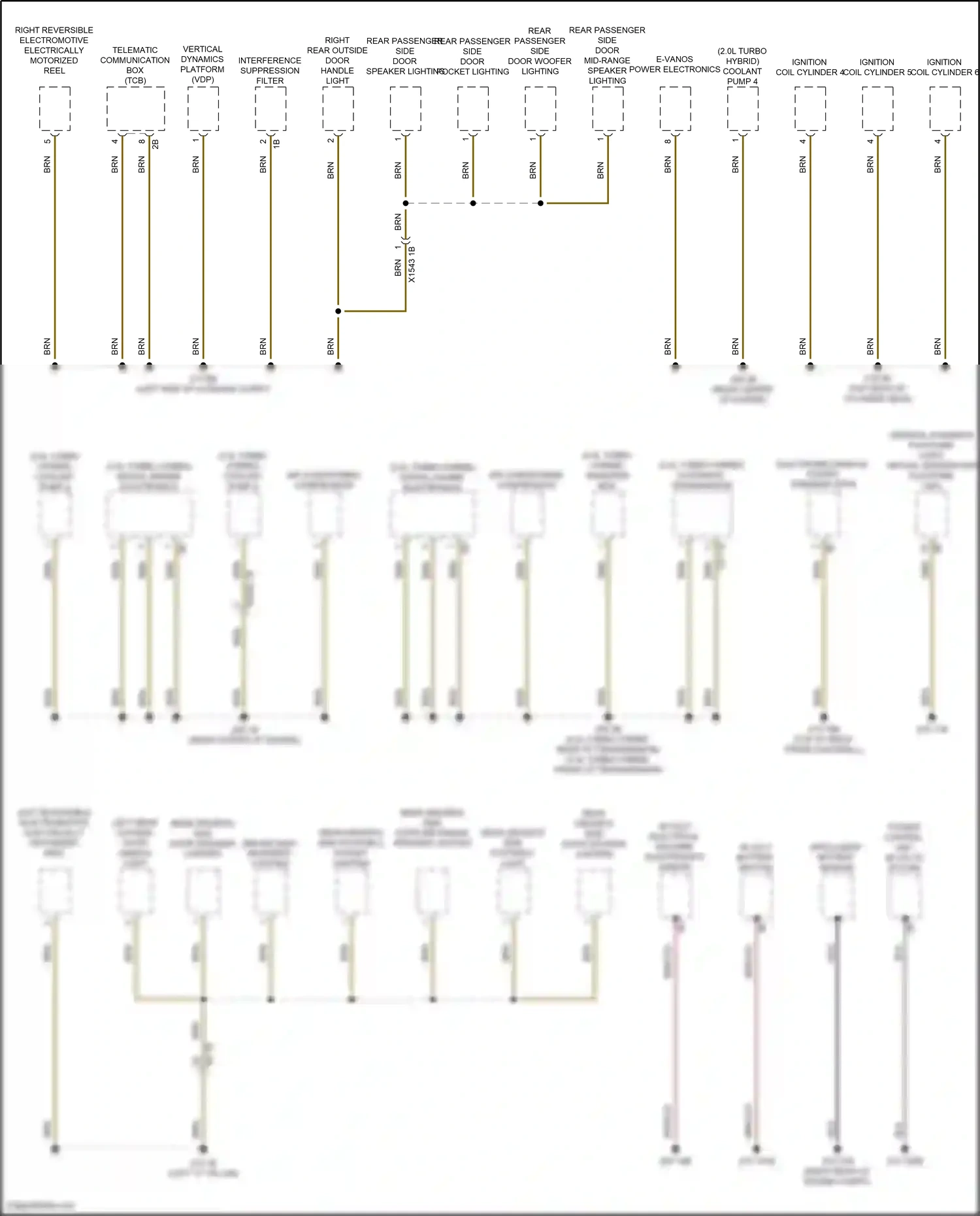Wiring diagram e-vanos power electronics for BMW 5 series G60 (2023-2024) (1 of 1)