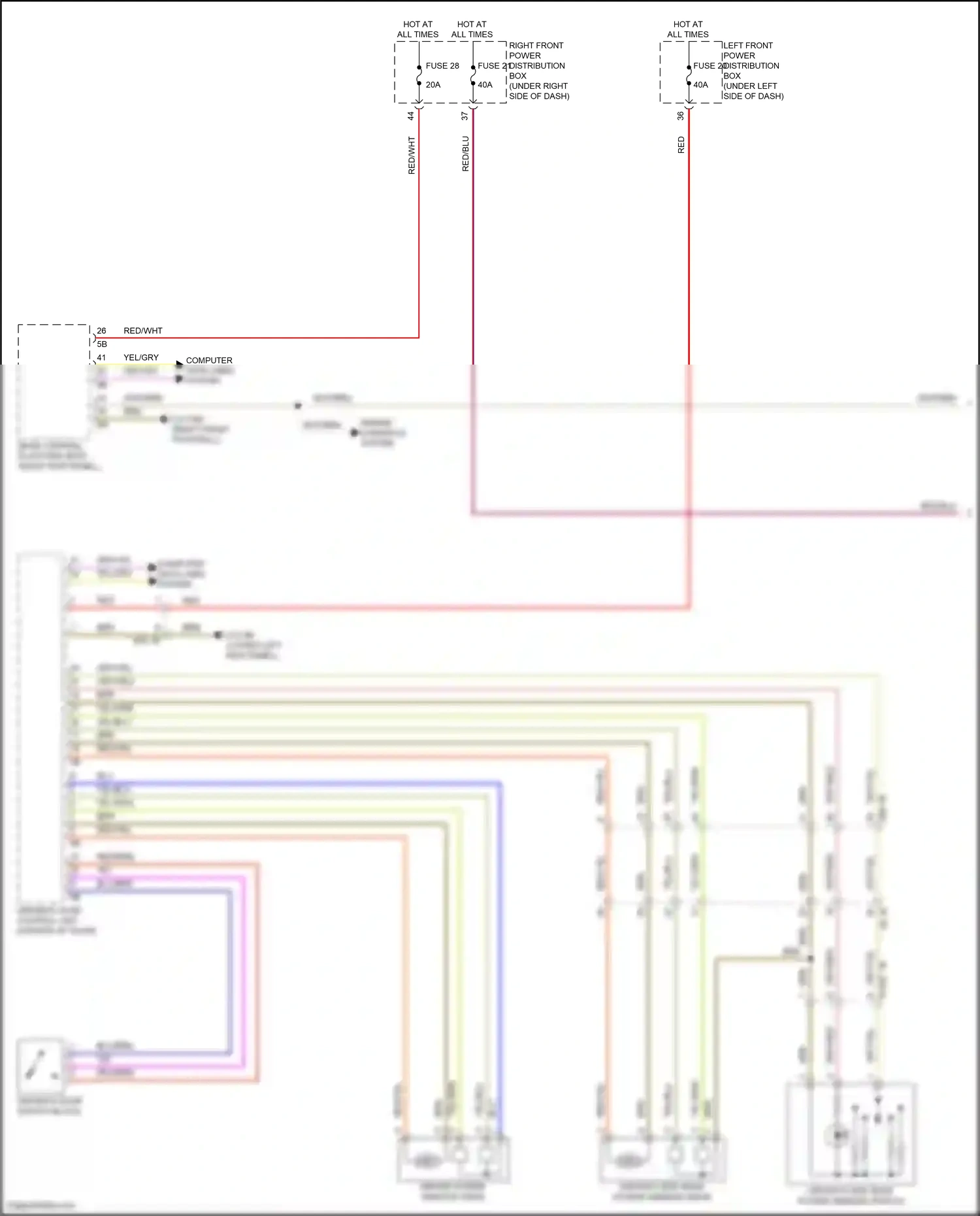 Wiring diagram engine controls system for BMW 5 series G60 (2023-2024) (1 of 1)