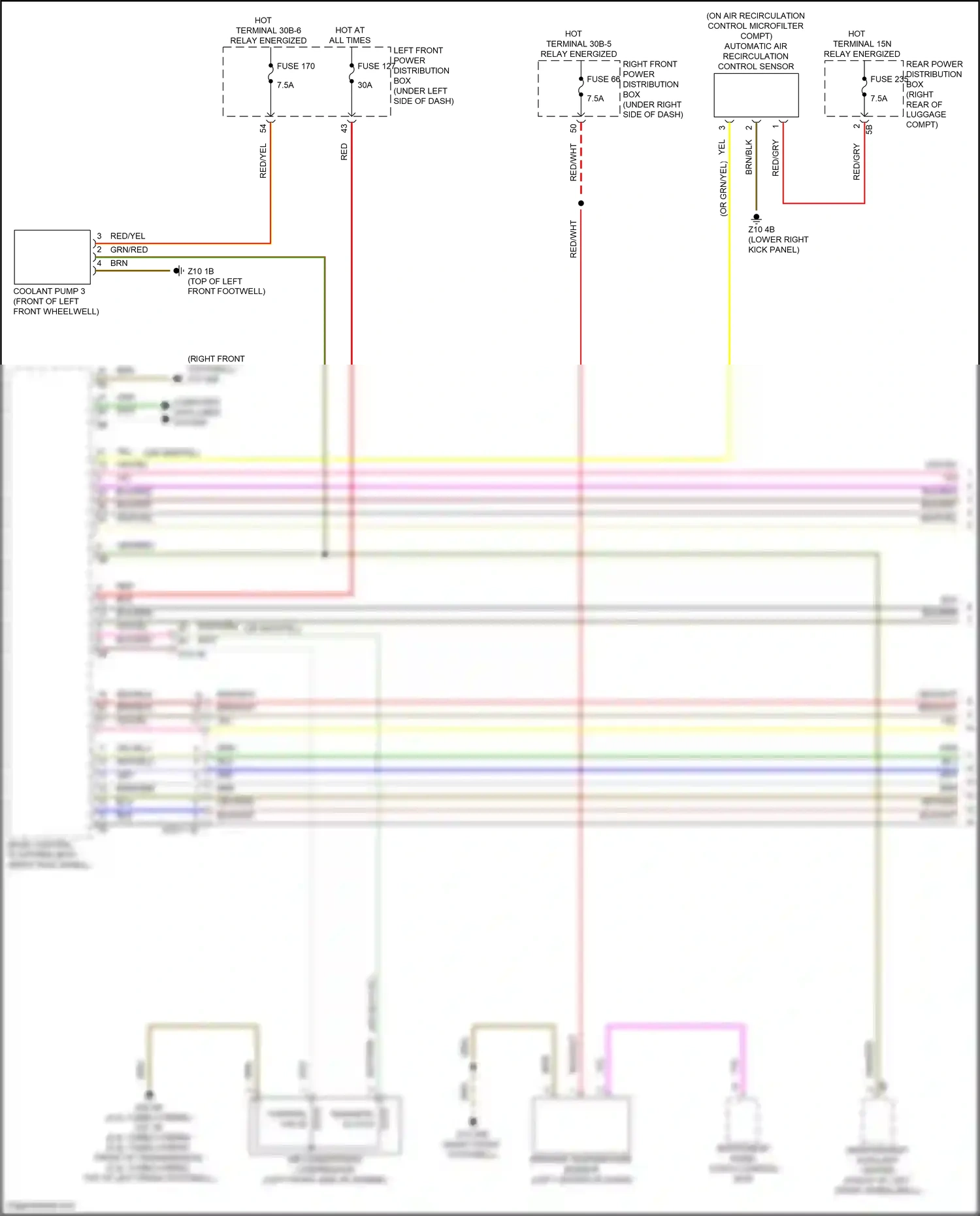 Wiring diagram interior temperature sensor for BMW 5 series G60 (2023-2024) (1 of 4)