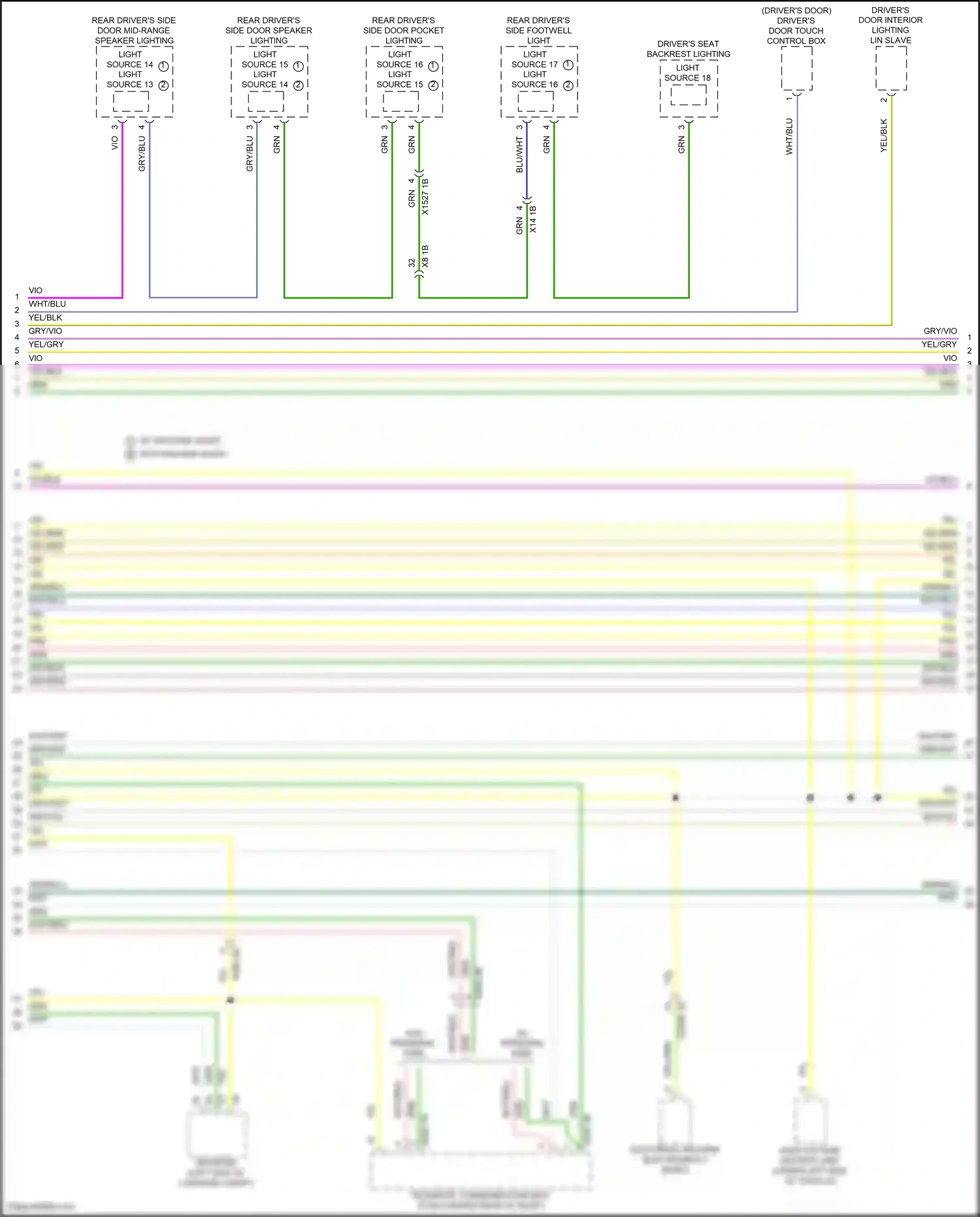 Wiring diagram light source 14 light source 13 for BMW 5 series G60 (2023-2024) (2 of 2)