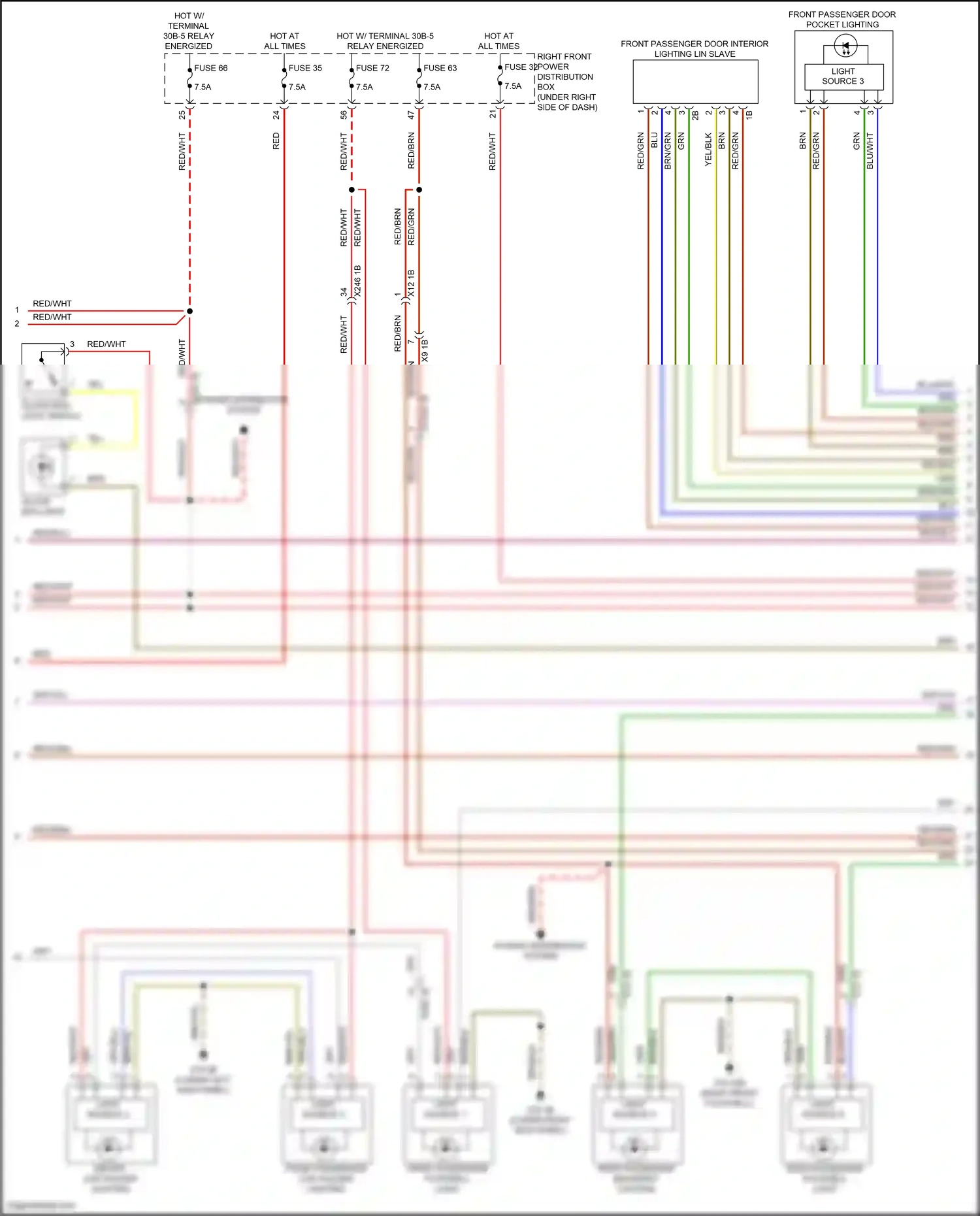 Wiring diagram light source 3 for BMW 5 series G60 (2023-2024) (3 of 6)