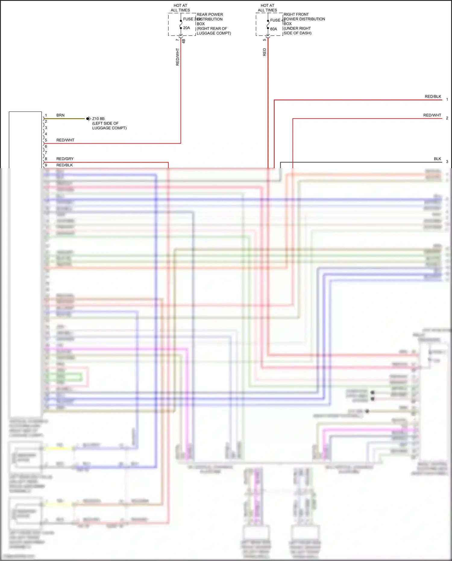 Wiring diagram w/o vertical dynamics platform for BMW 5 series G60 (2023-2024) (1 of 1)