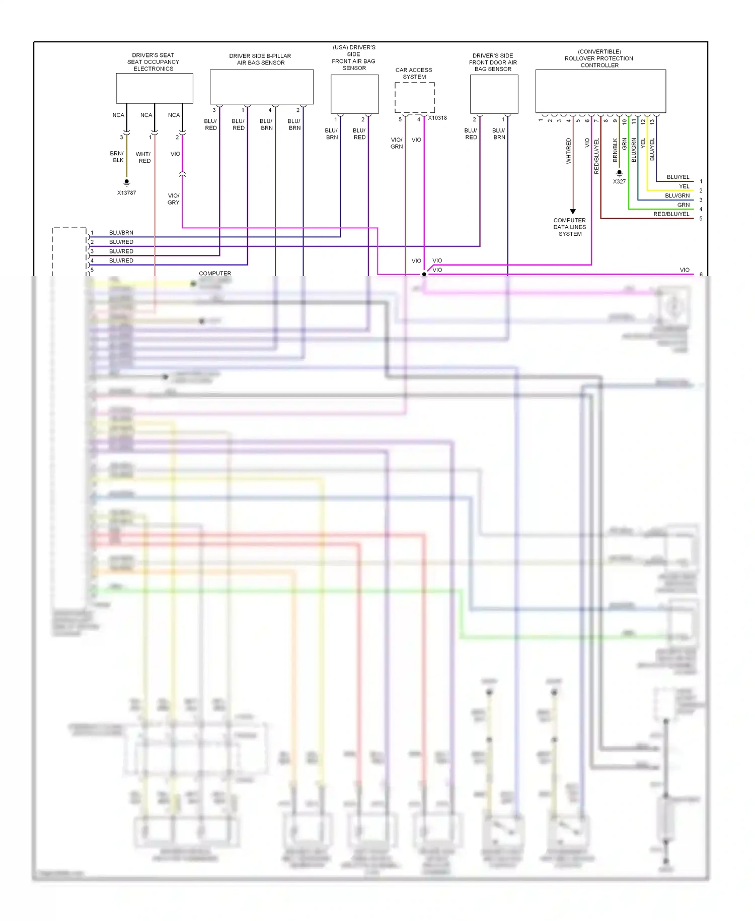 BMW 6 series E63/E64 facelift (2007-2010) blu wiring diagram  (50 of 53)