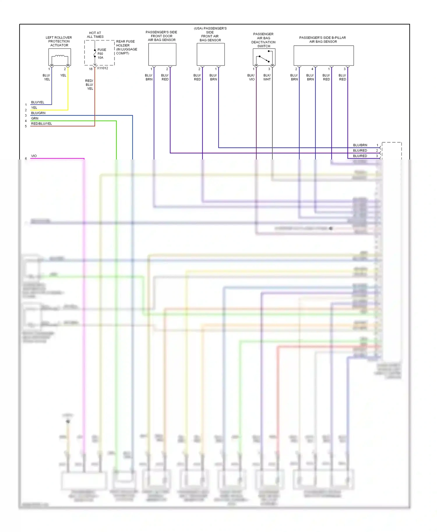 Wiring diagram blu/yel for BMW 6 series E63/E64 facelift (2007-2010) (24 of 24)