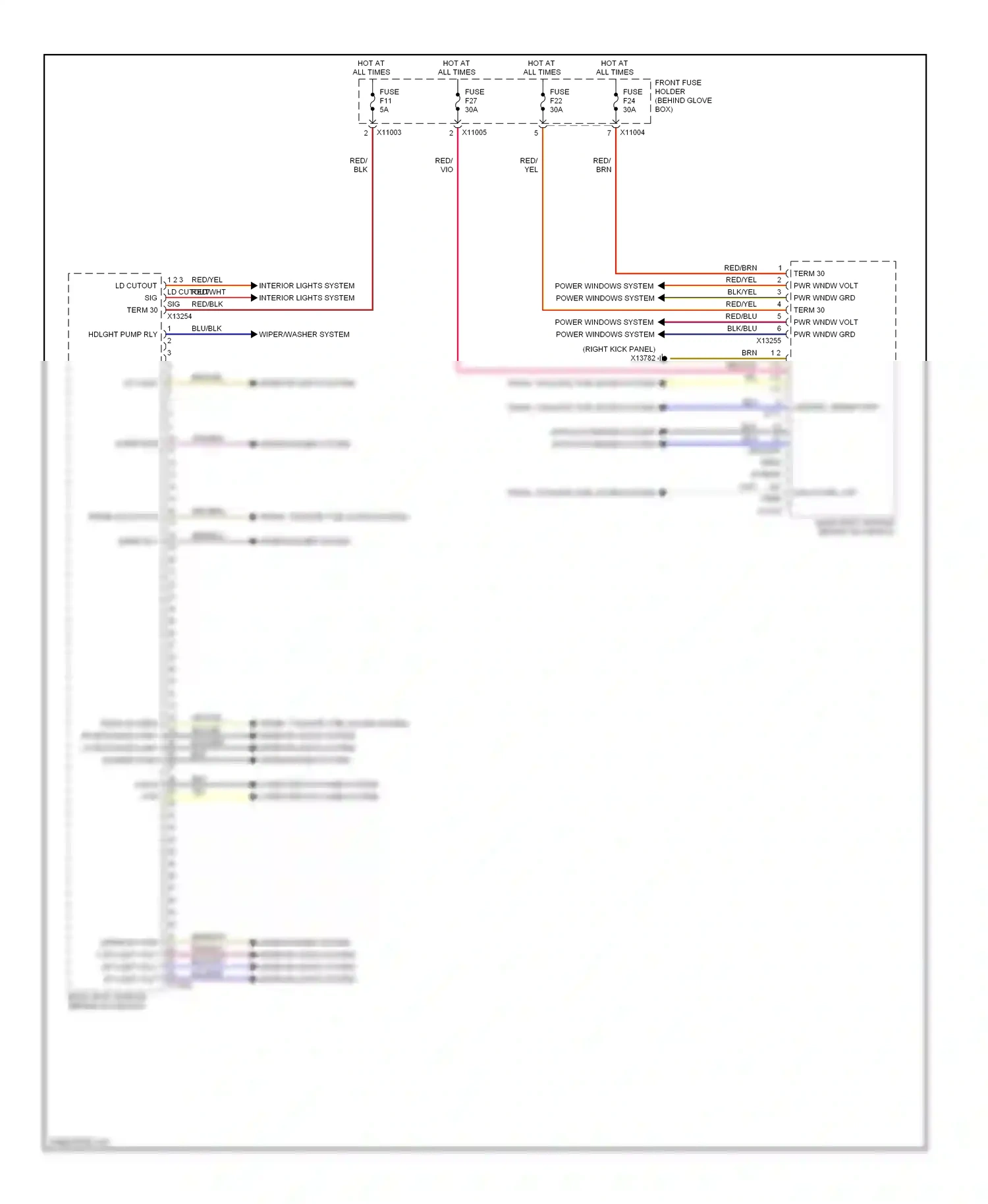 Wiring diagram central arrest mtr for BMW 6 series E63/E64 facelift (2007-2010) (1 of 1)