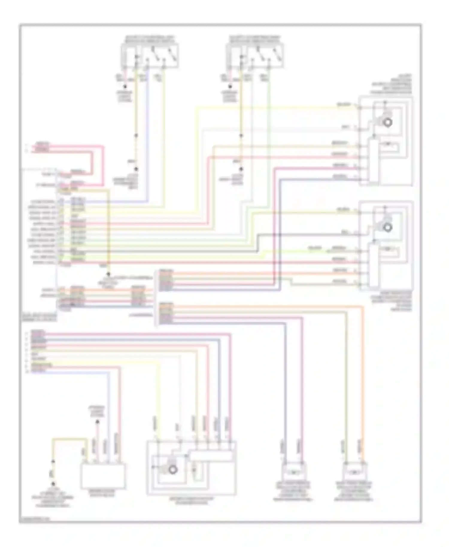 Wiring diagram driver's door switch block for BMW 6 series E63/E64 facelift (2007-2010)
