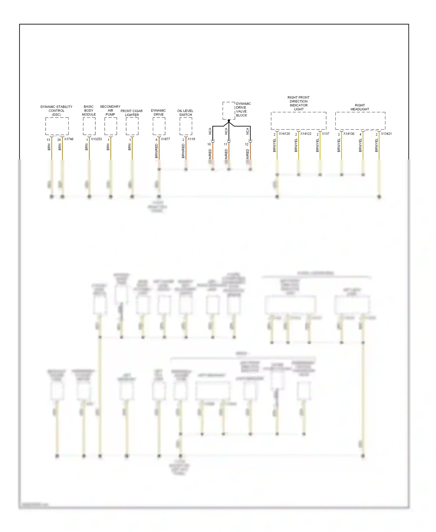 Wiring diagram headlight washer pump for BMW 6 series E63/E64 facelift (2007-2010) (1 of 1)
