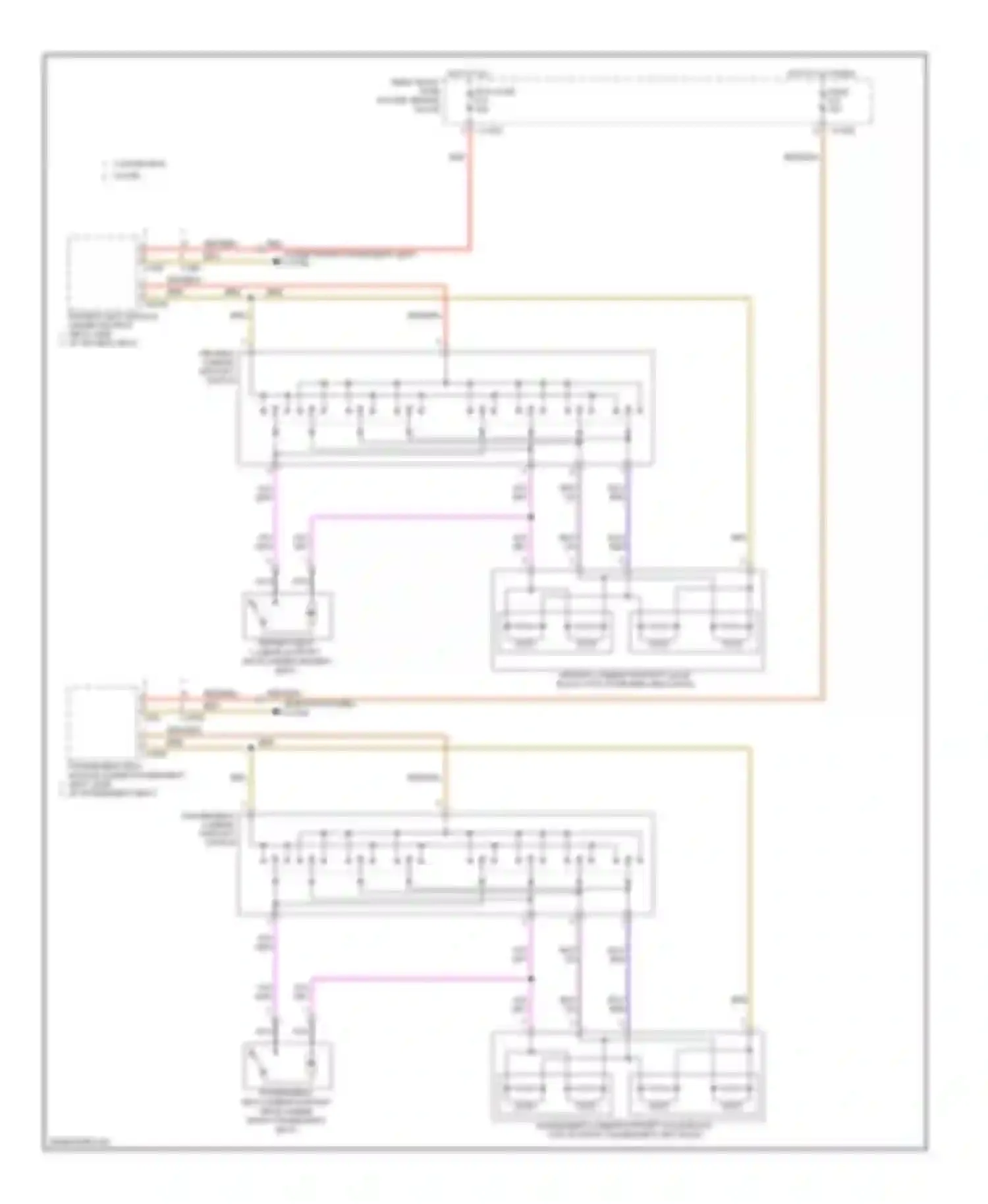 Wiring diagram passenger's lumbar support switch for BMW 6 series E63/E64 facelift (2007-2010)