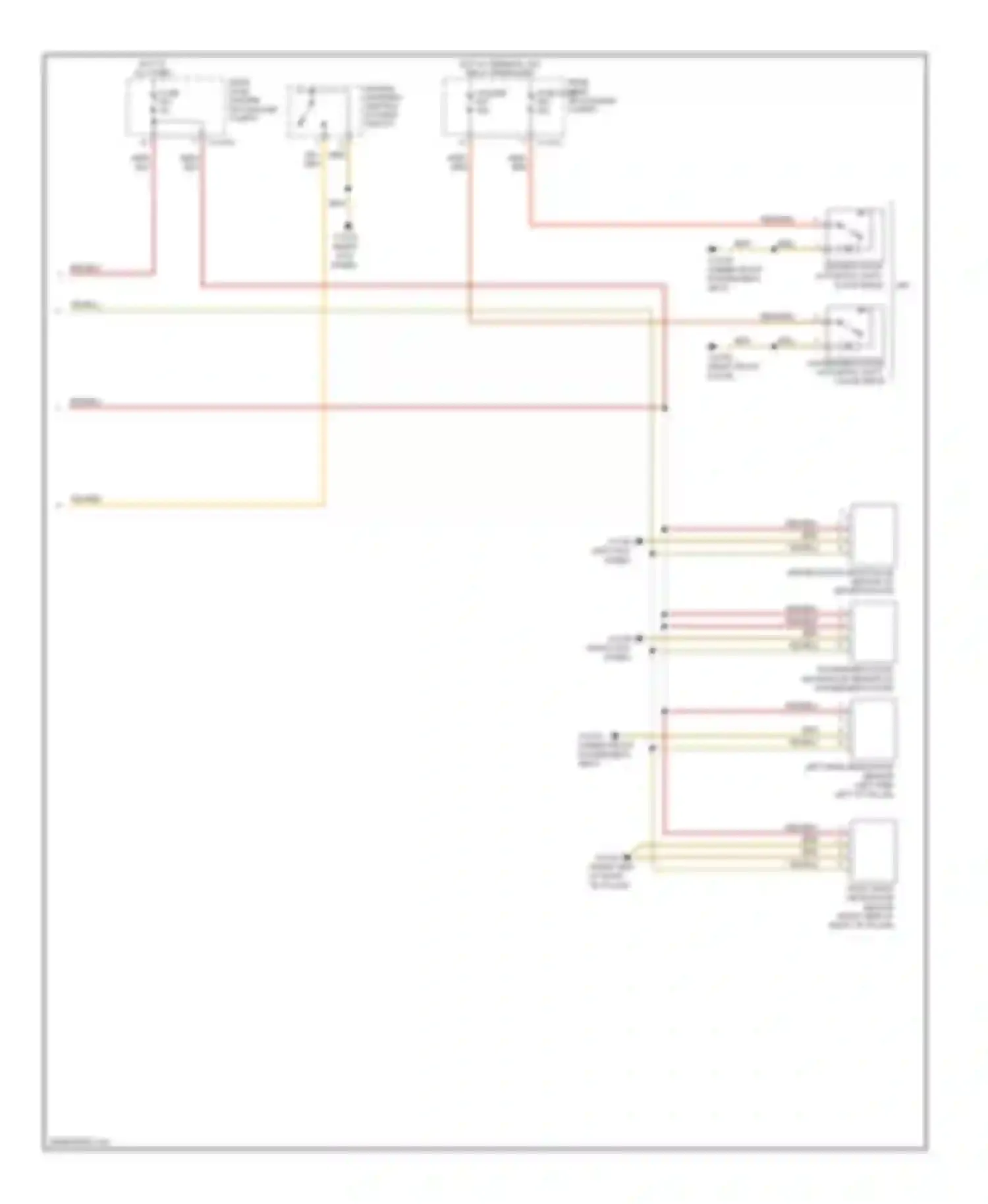 Wiring diagram hazard warning/ central locking switch for BMW 6 series E63/E64 facelift (2007-2010)