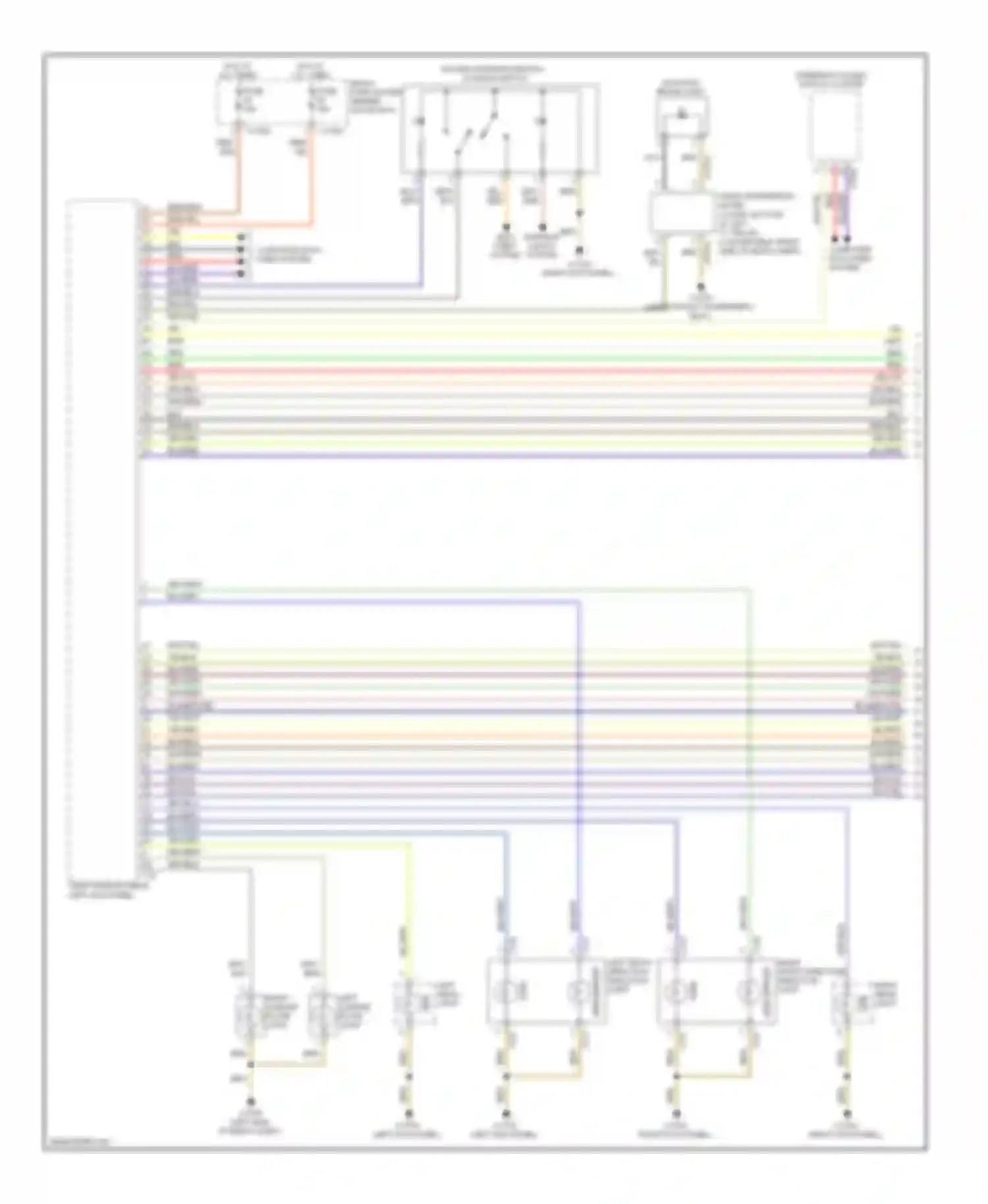 Wiring diagram left front direction indicator light for BMW 6 series E63/E64 facelift (2007-2010)