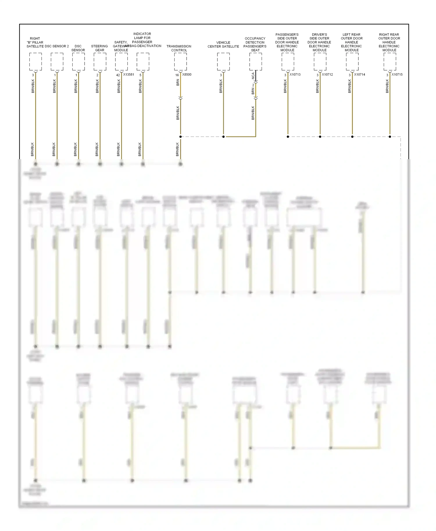 Wiring diagram rear compartment display for BMW 6 series E63/E64 facelift (2007-2010) (1 of 1)