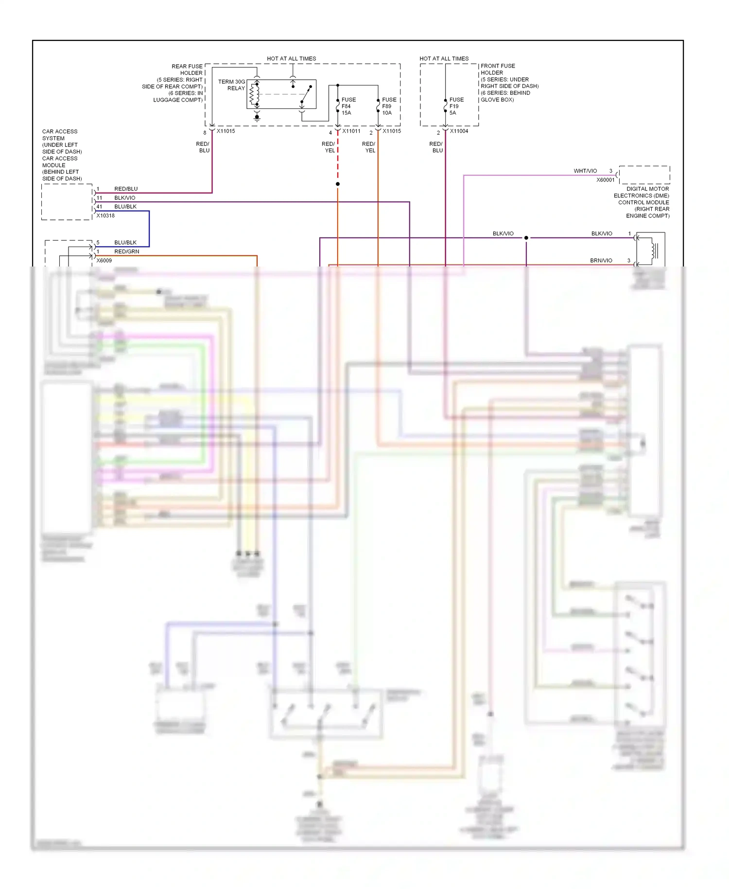 BMW 6 series E63/E64 facelift (2007-2010) red/blu wiring diagram  (22 of 28)