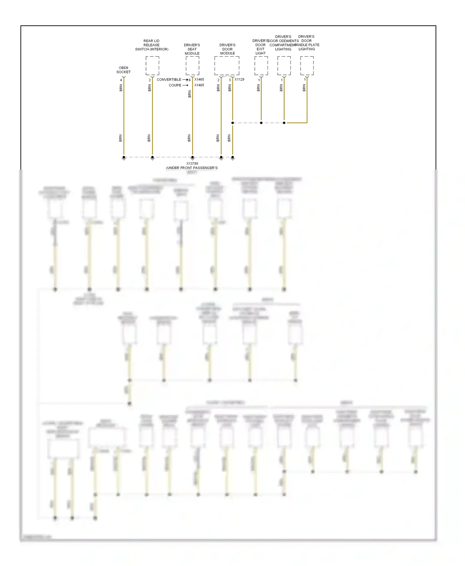 Wiring diagram right headlight for BMW 6 series E63/E64 facelift (2007-2010) (4 of 4)