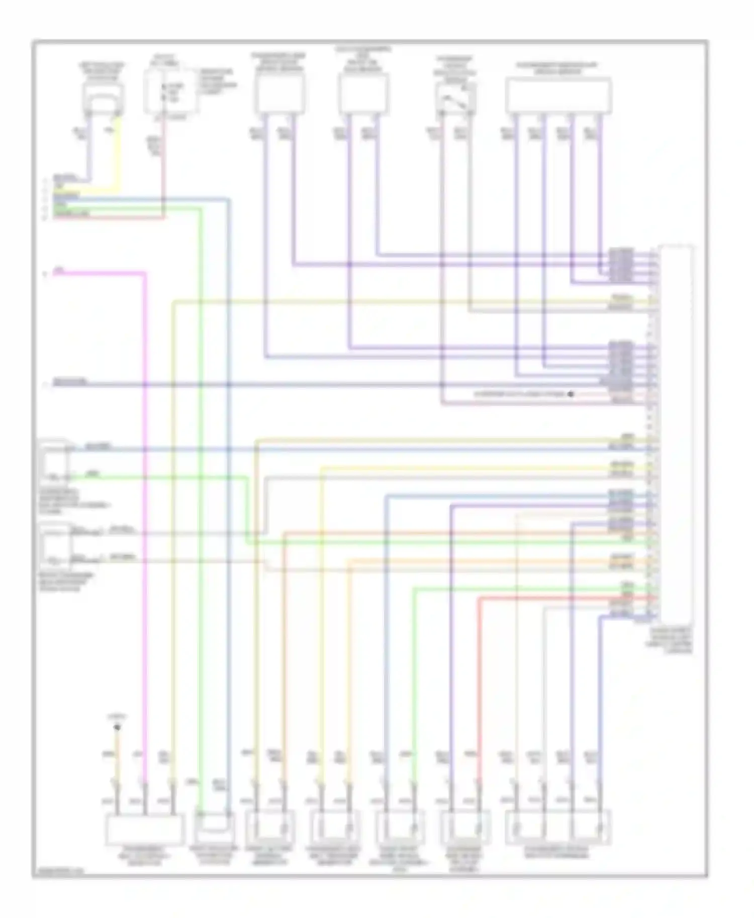 Wiring diagram front passenger head restraint crash-active for BMW 6 series E63/E64 facelift (2007-2010)