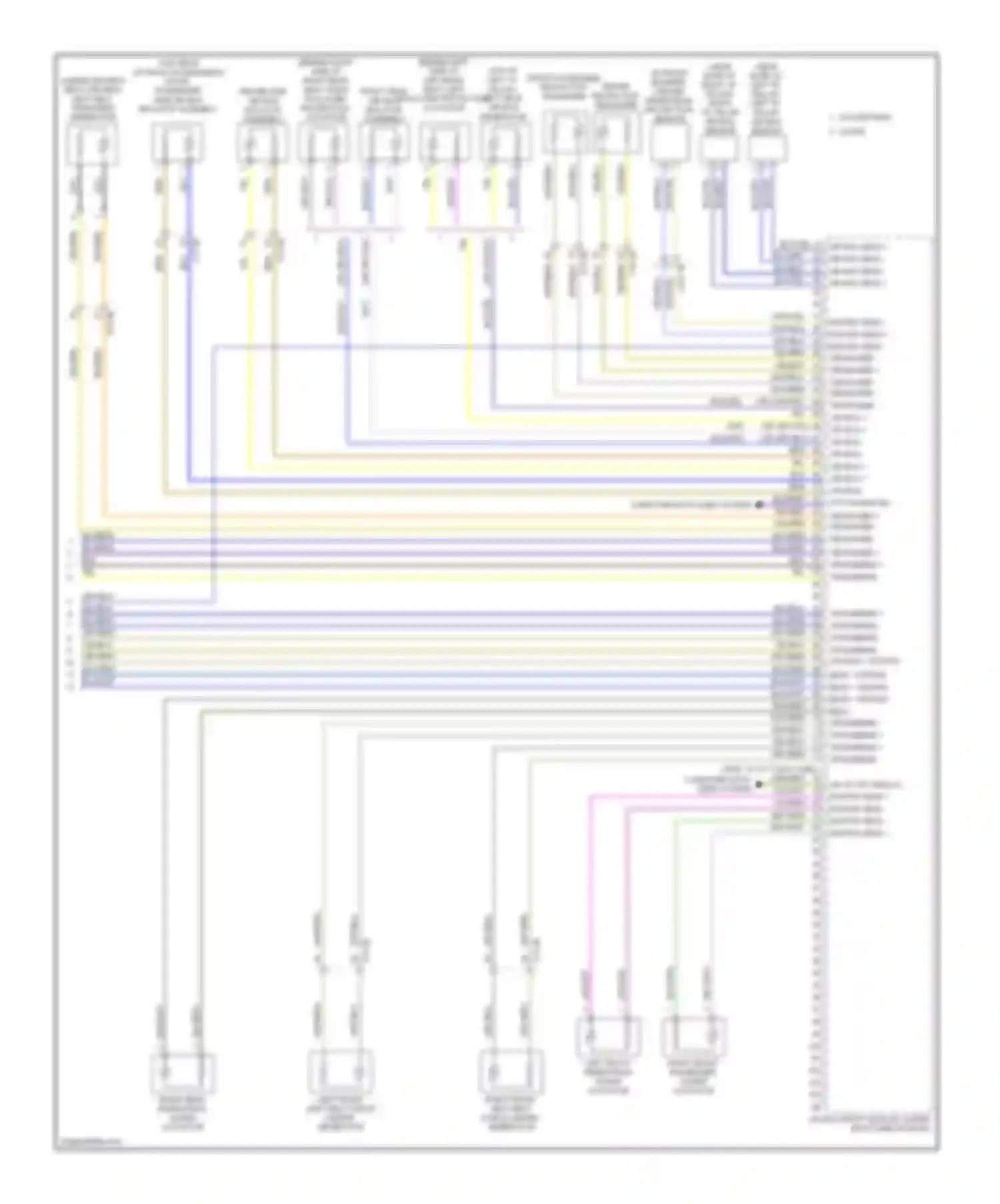Wiring diagram tensioner + triggering + triggering - for BMW 6 series F06/F13/F12 (2011-2015)