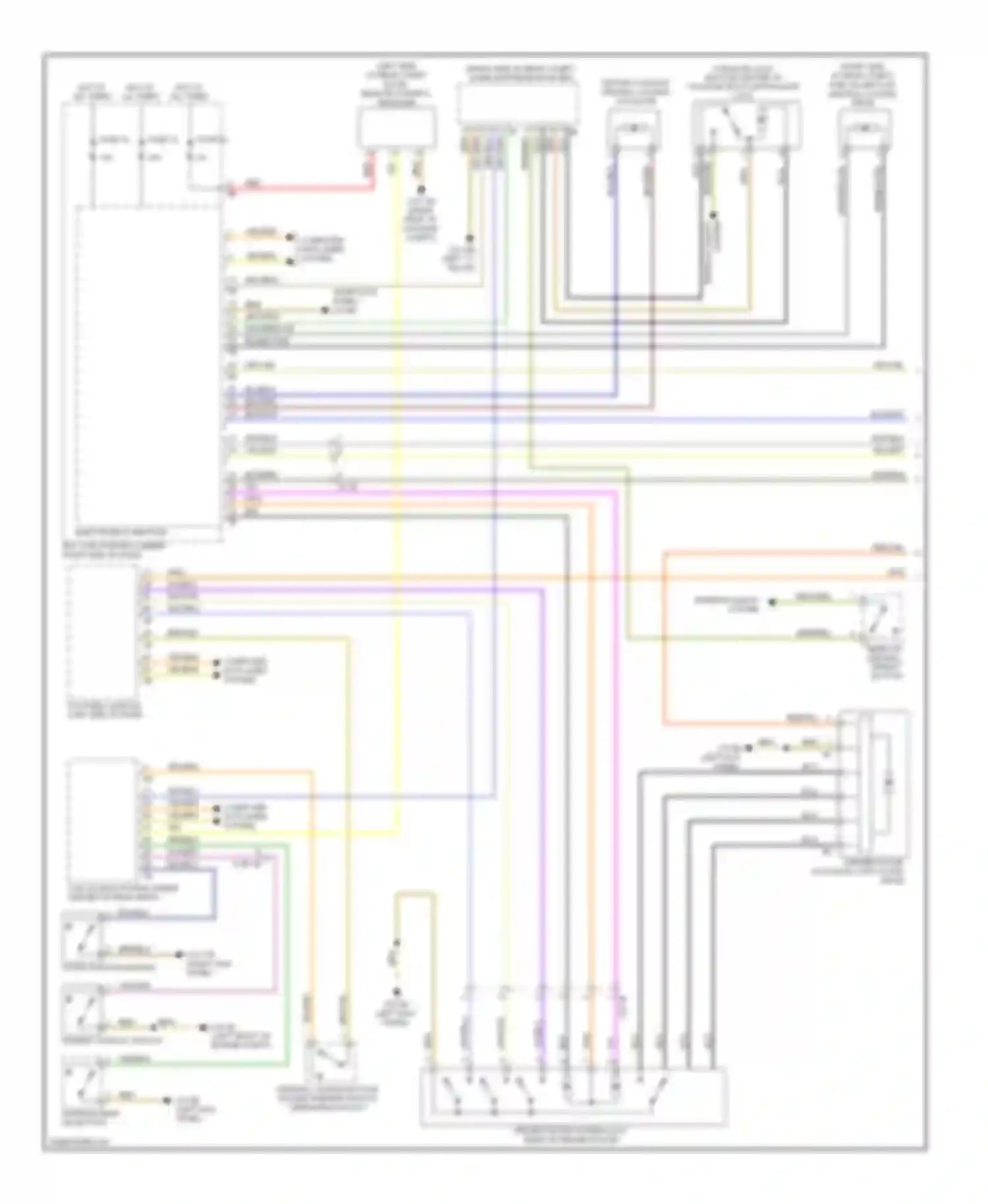 Wiring diagram center console central locking actuator for BMW 6 series F06/F13/F12 (2011-2015) (1 of 1)