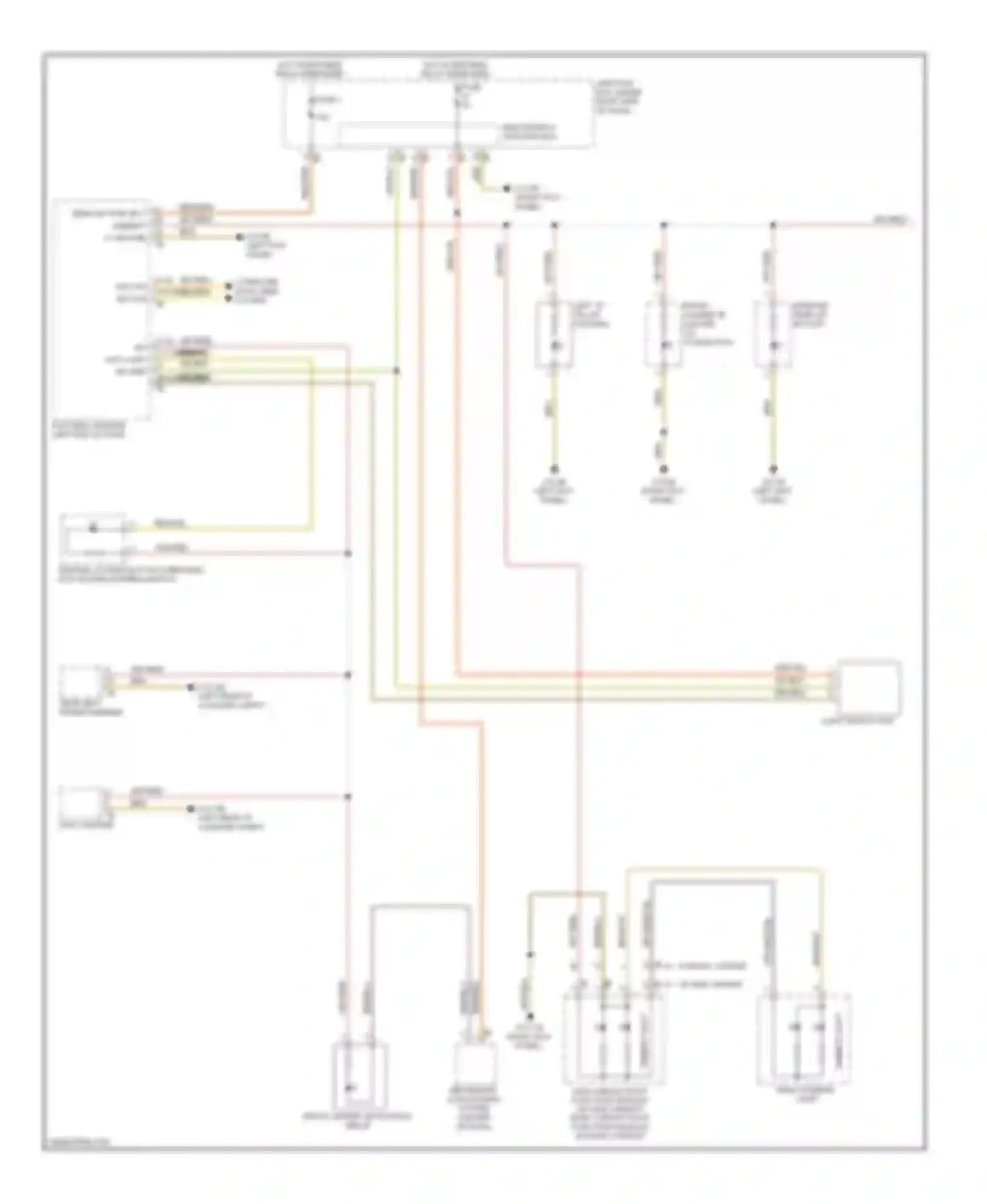 Wiring diagram central locking button operating unit hazard warning switch for BMW 6 series F06/F13/F12 (2011-2015) (2 of 2)