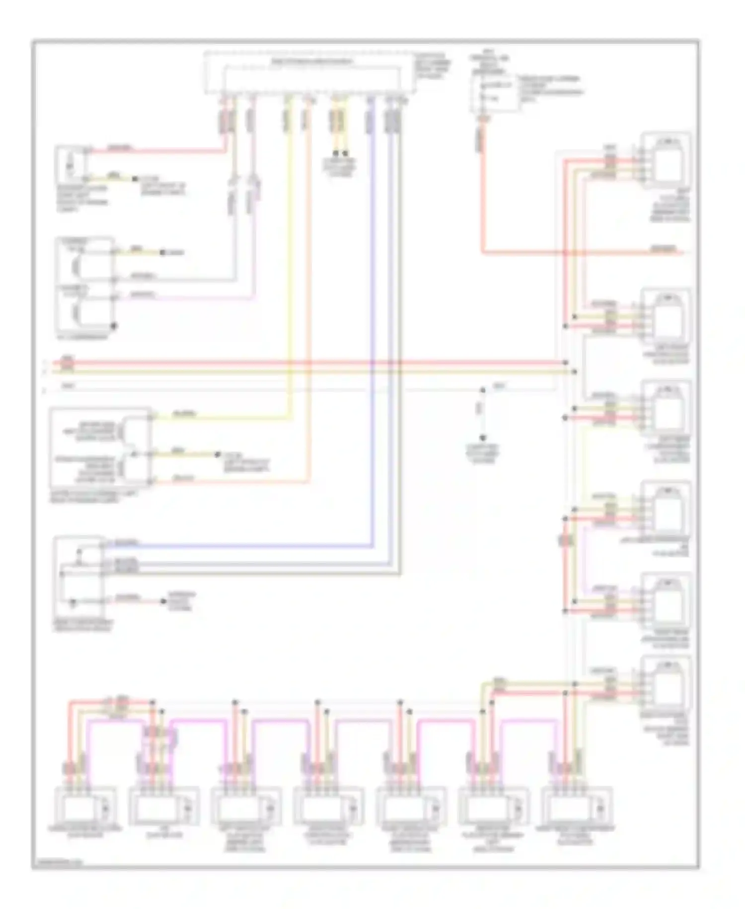 Wiring diagram left front stratification flap motor for BMW 6 series F06/F13/F12 (2011-2015)