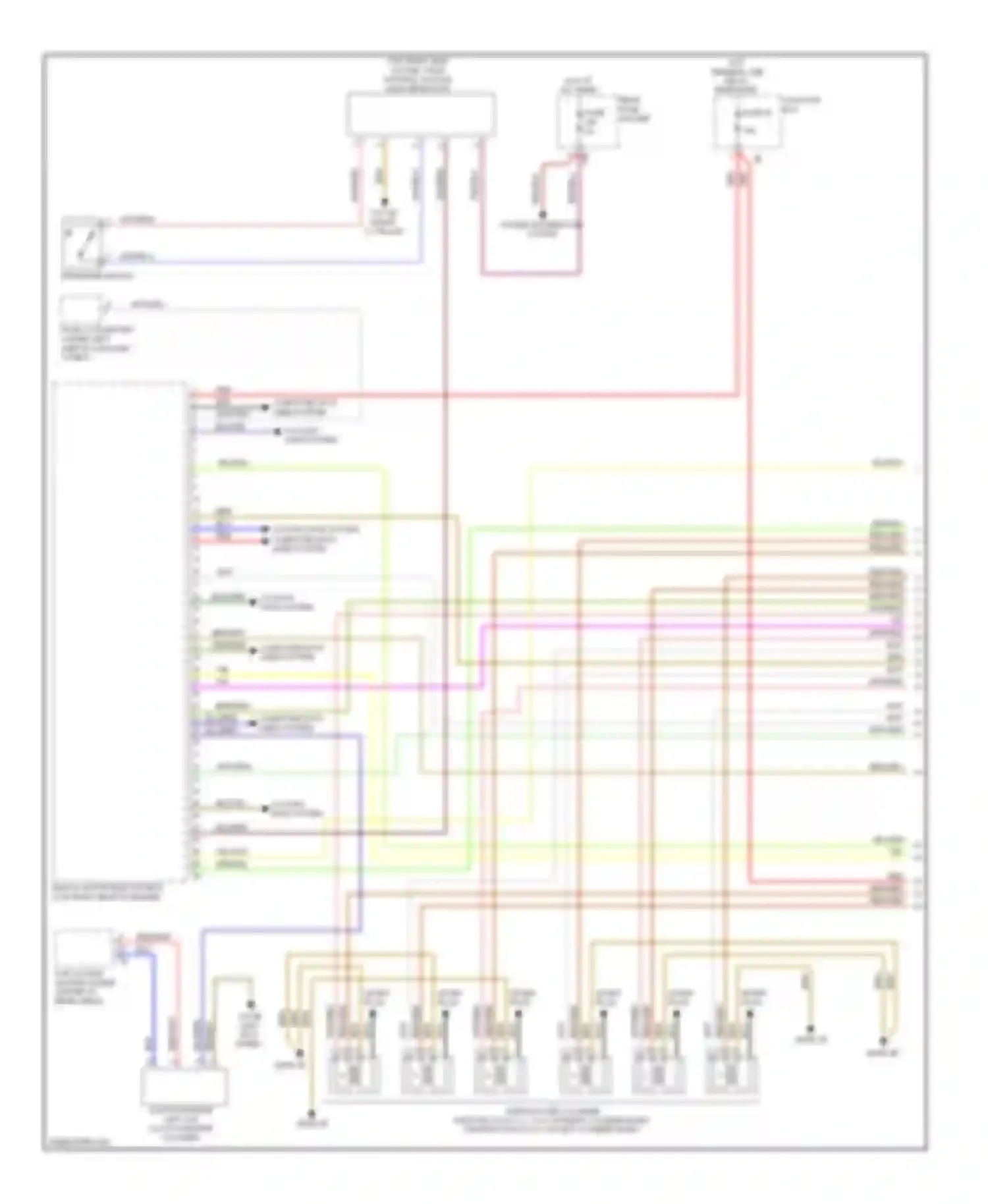 Wiring diagram rear fuse for BMW 6 series F06/F13/F12 (2011-2015)