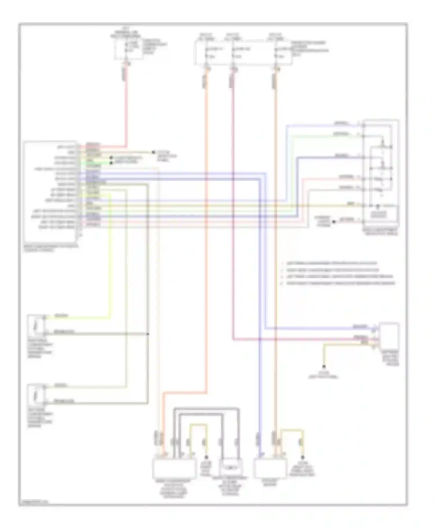 Wiring diagram left rear compartment footwell temperature sensor for BMW 6 series Gran Coupe F06 (2011-2015) (1 of 1)
