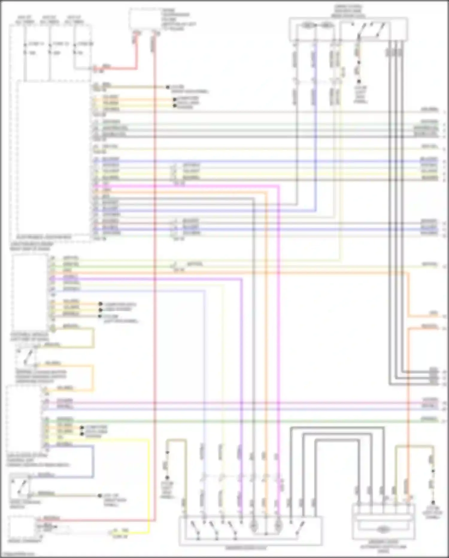 Wiring diagram central locking button hazard warning switch operating facility for BMW 6 series Gran Coupe F06 facelift (2015-2017) (1 of 4)