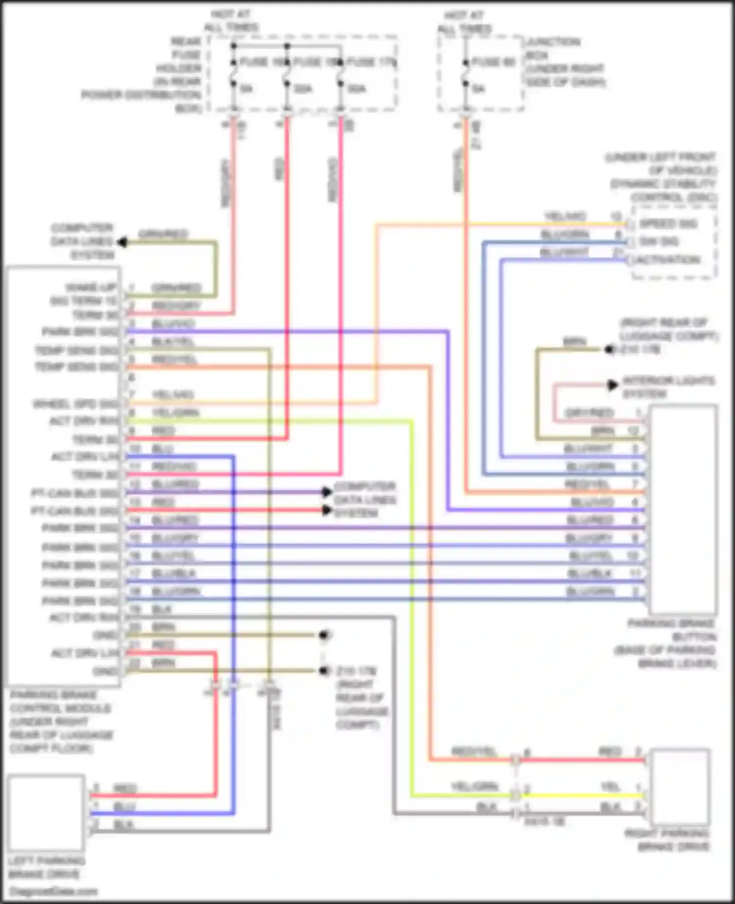 Wiring diagram computer data lines system for BMW 6 series Gran Coupe F06 facelift (2015-2017) (39 of 77)
