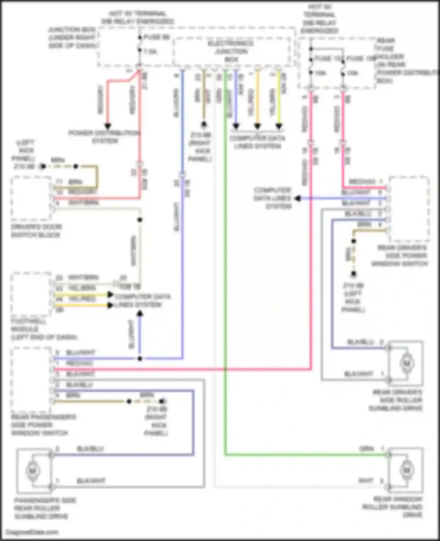 Wiring diagram computer data lines system for BMW 6 series Gran Coupe F06 facelift (2015-2017) (36 of 77)