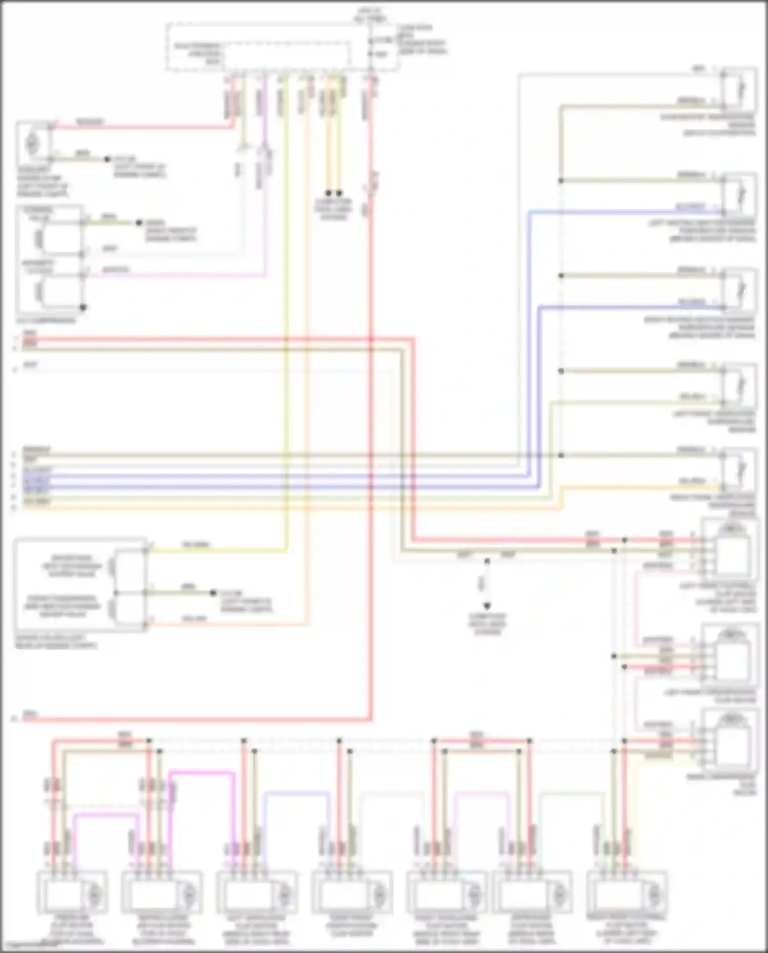 Wiring diagram left heating heat exchanger temperature sensor for BMW 6 series Gran Coupe F06 facelift (2015-2017) (1 of 2)