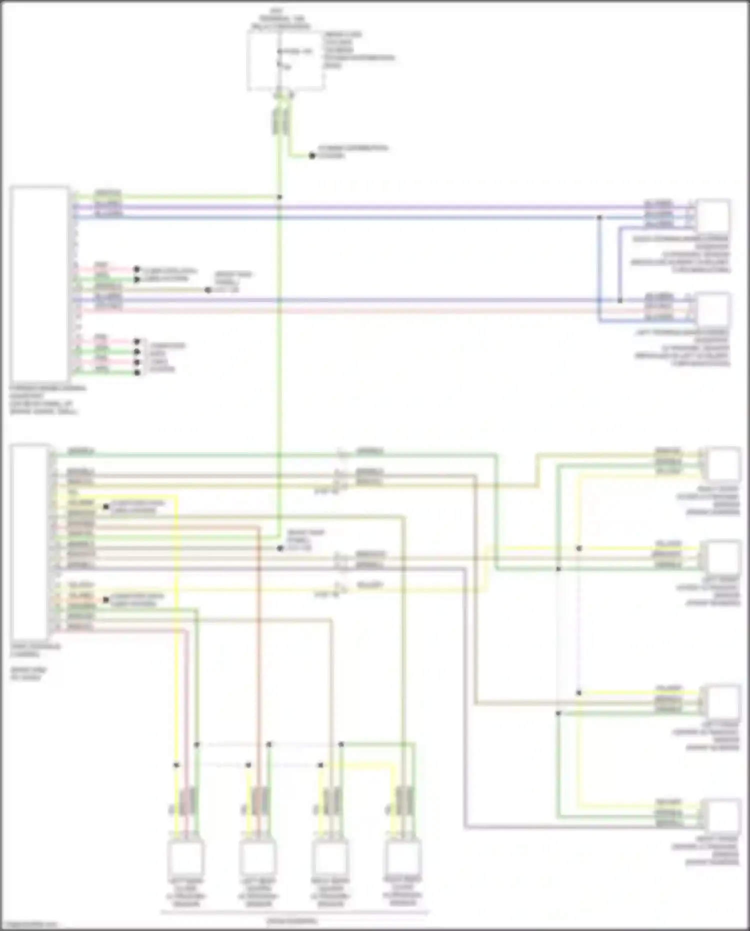 Wiring diagram right front outer ultrasonic sensor for BMW 6 series Gran Coupe F06 facelift (2015-2017) (2 of 2)