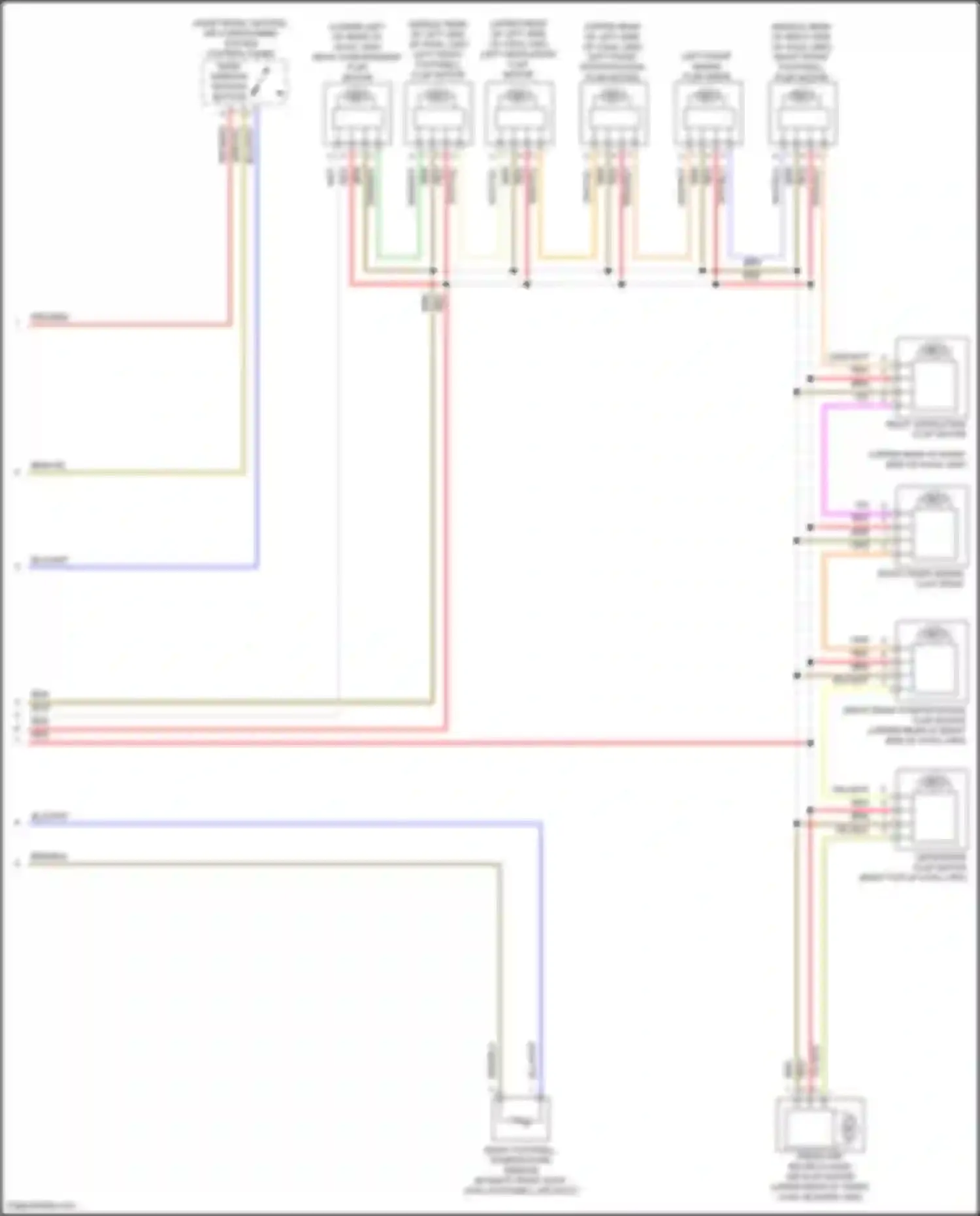 Car Wiring Diagrams for 6 series GT BMW G32 (2017-2020): Automatic a/c circuit, w/o rear automatic climate control (4 of 5)