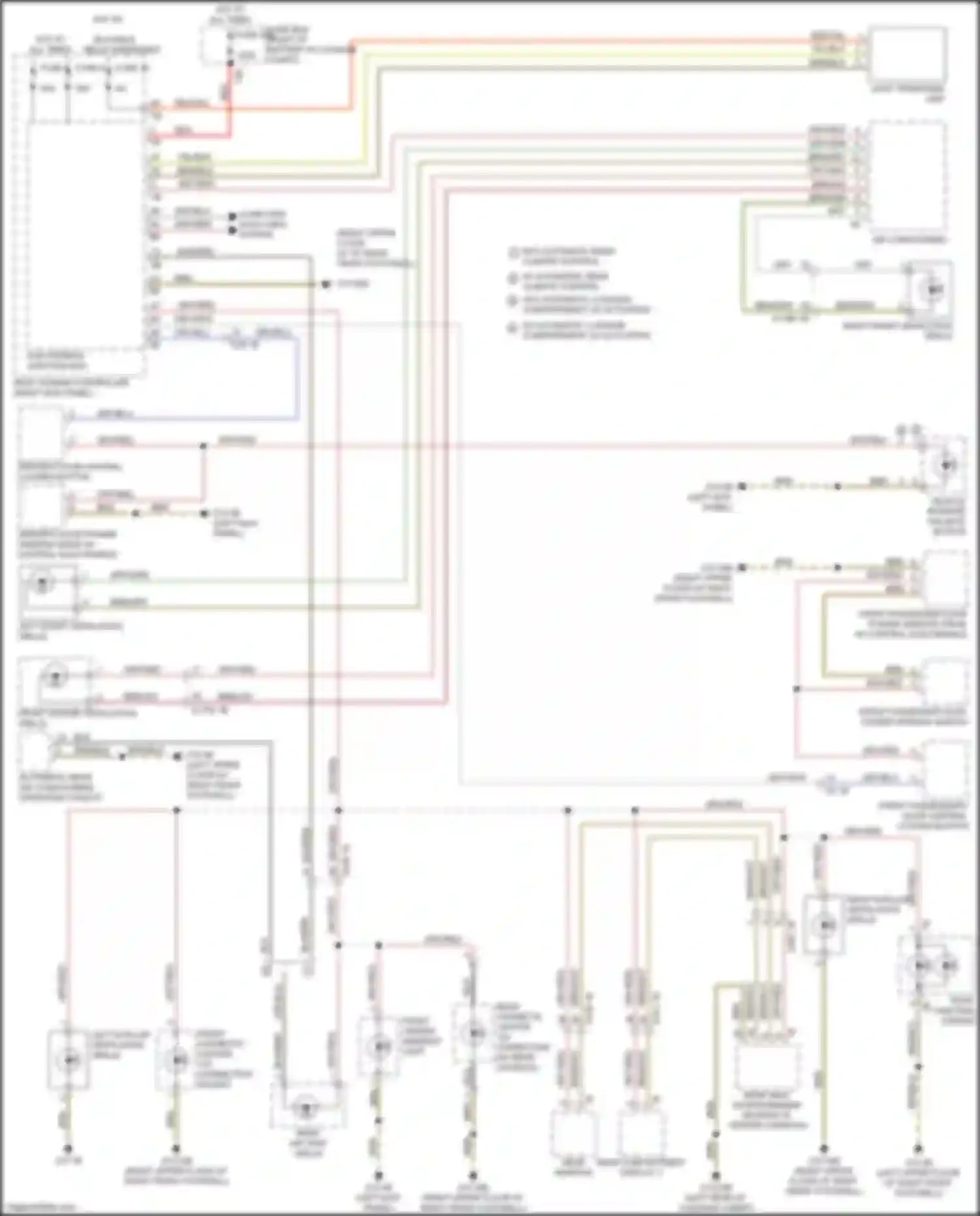 Wiring diagram automatic rear air conditioning operating facility for BMW 6 series GT G32 (2017-2020) (3 of 4)