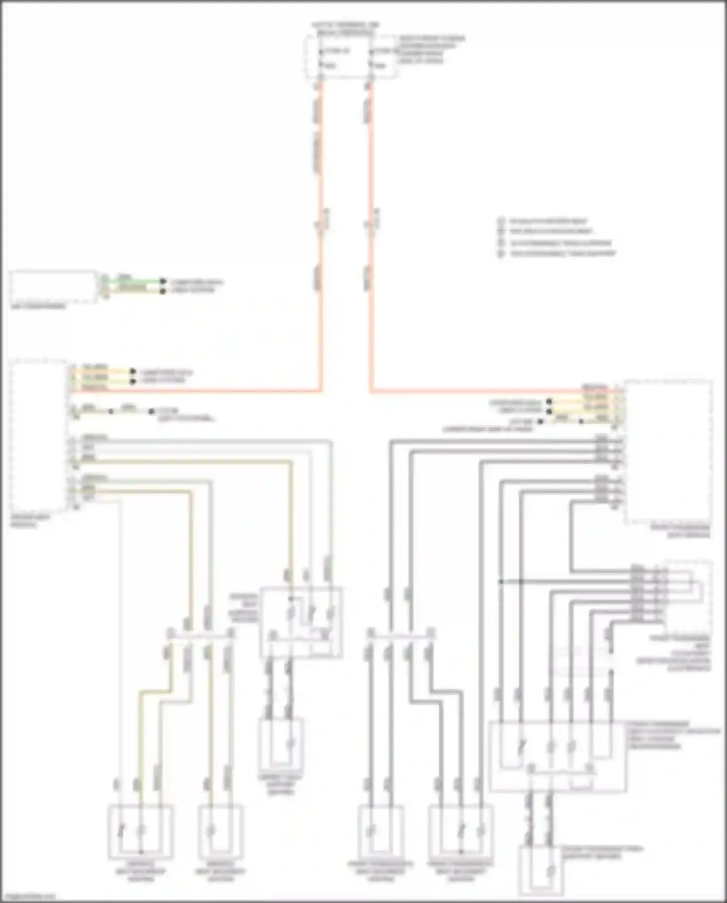 Wiring diagram front passenger's seat backrest heating for BMW 6 series GT G32 (2017-2020) (1 of 2)