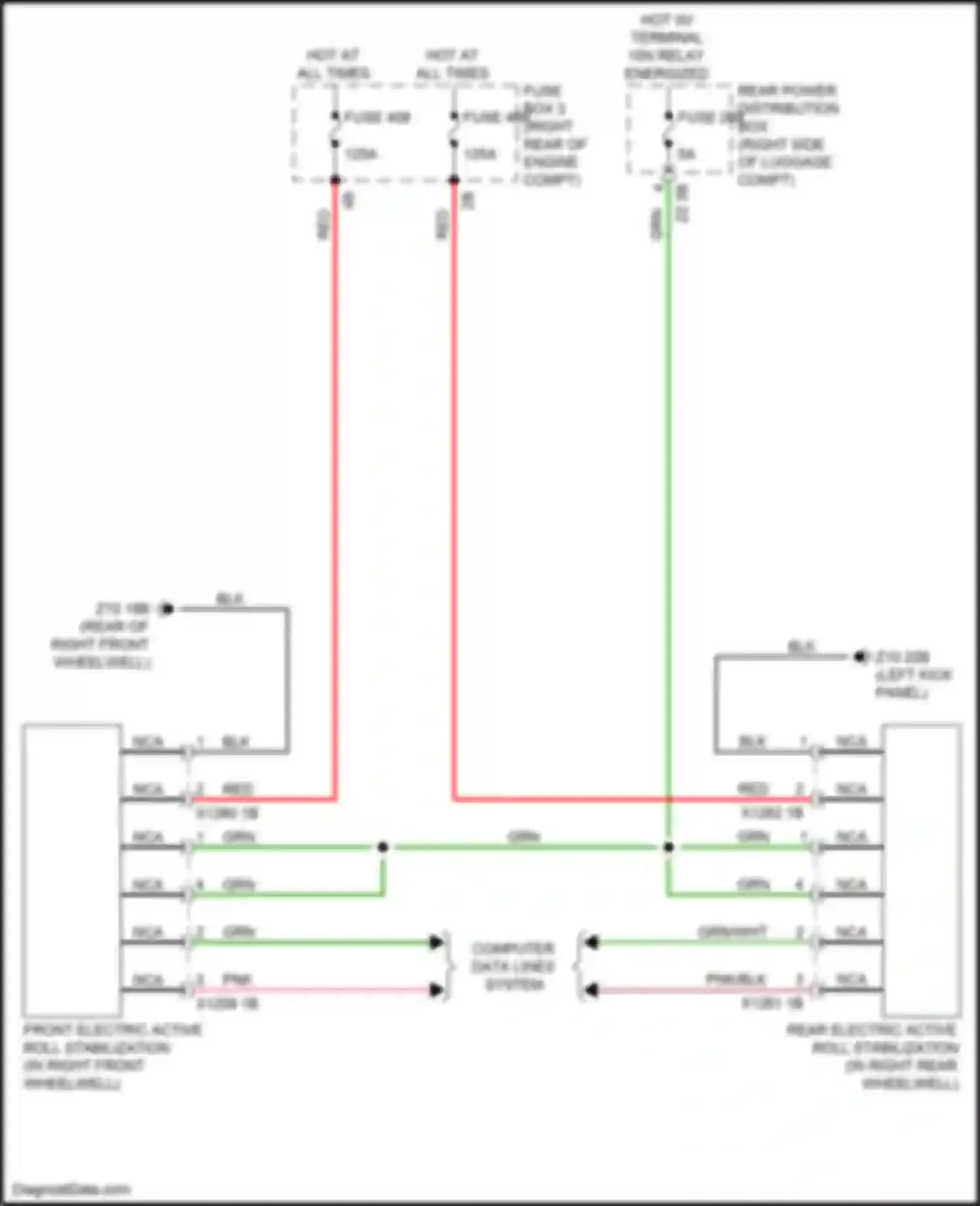 Wiring diagram fuse 209 for BMW 6 series GT G32 (2017-2020) (1 of 2)