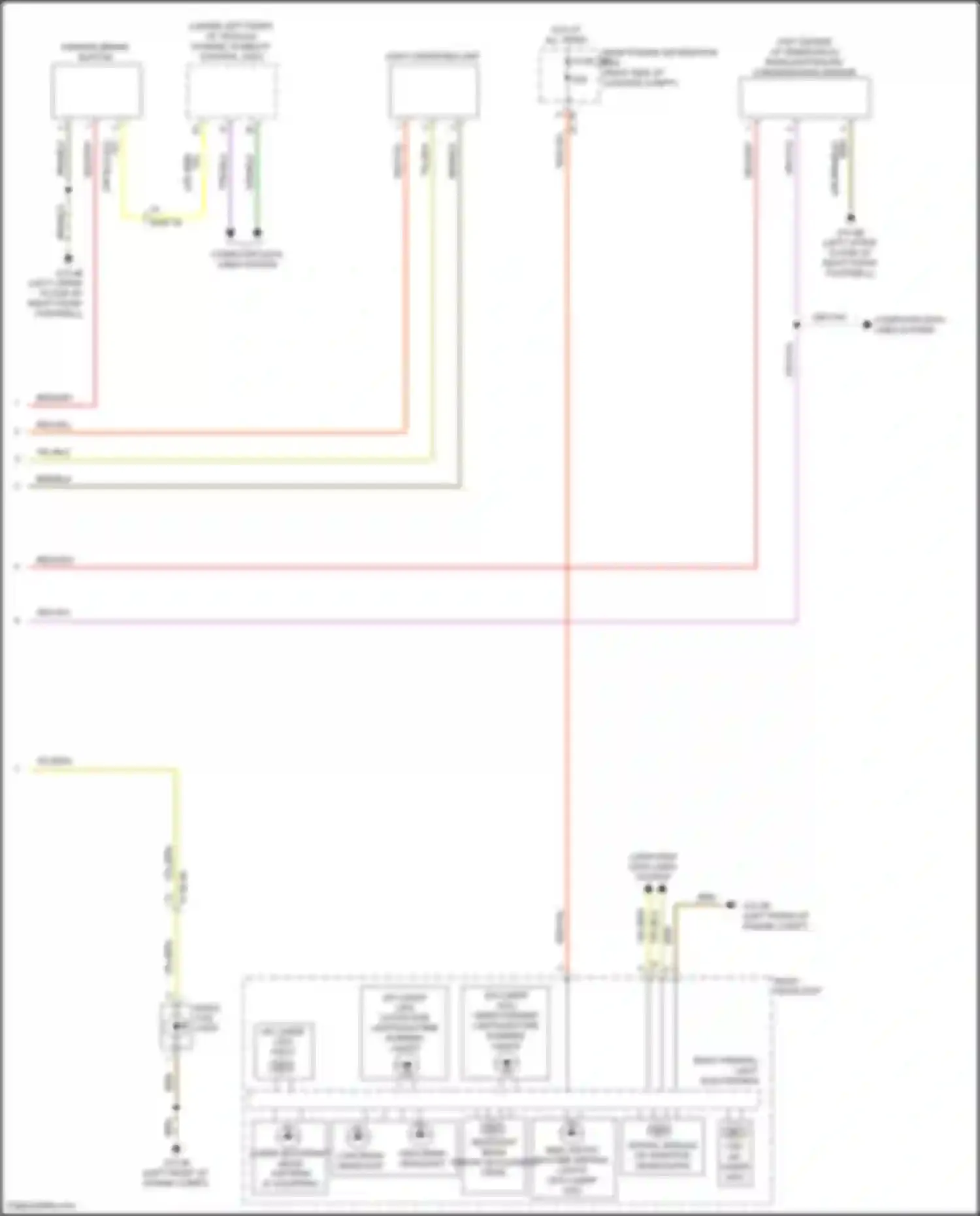 Wiring diagram inner parking lights/daytime running lights for BMW 6 series GT G32 (2017-2020) (2 of 2)