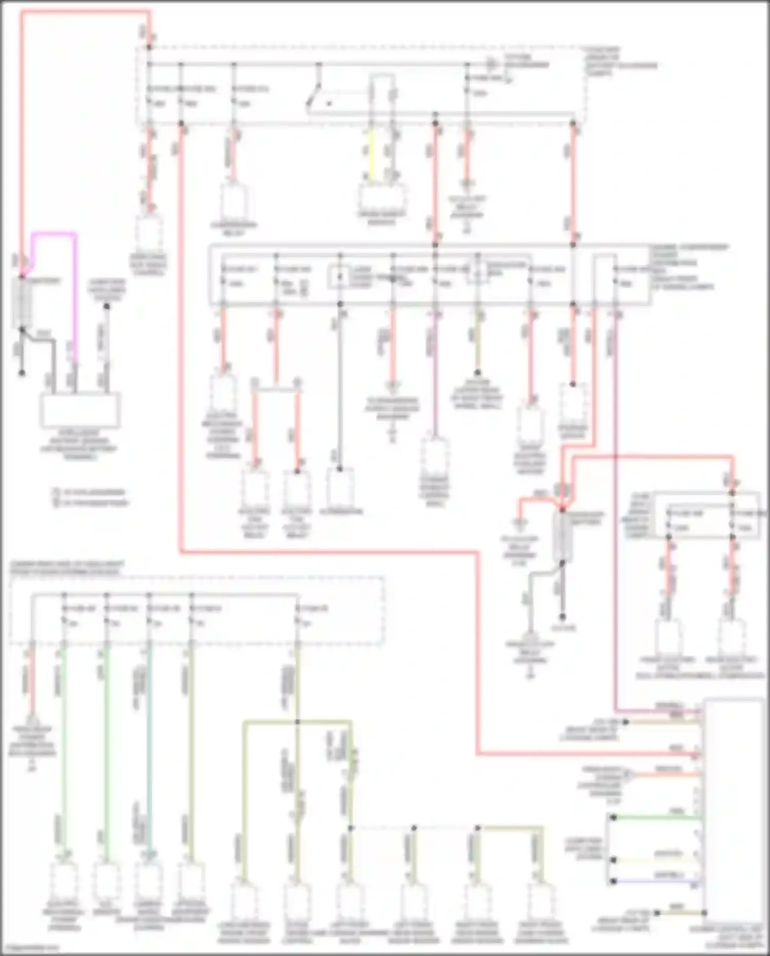 Wiring diagram left front lane change warning slave for BMW 6 series GT G32 (2017-2020) (3 of 3)