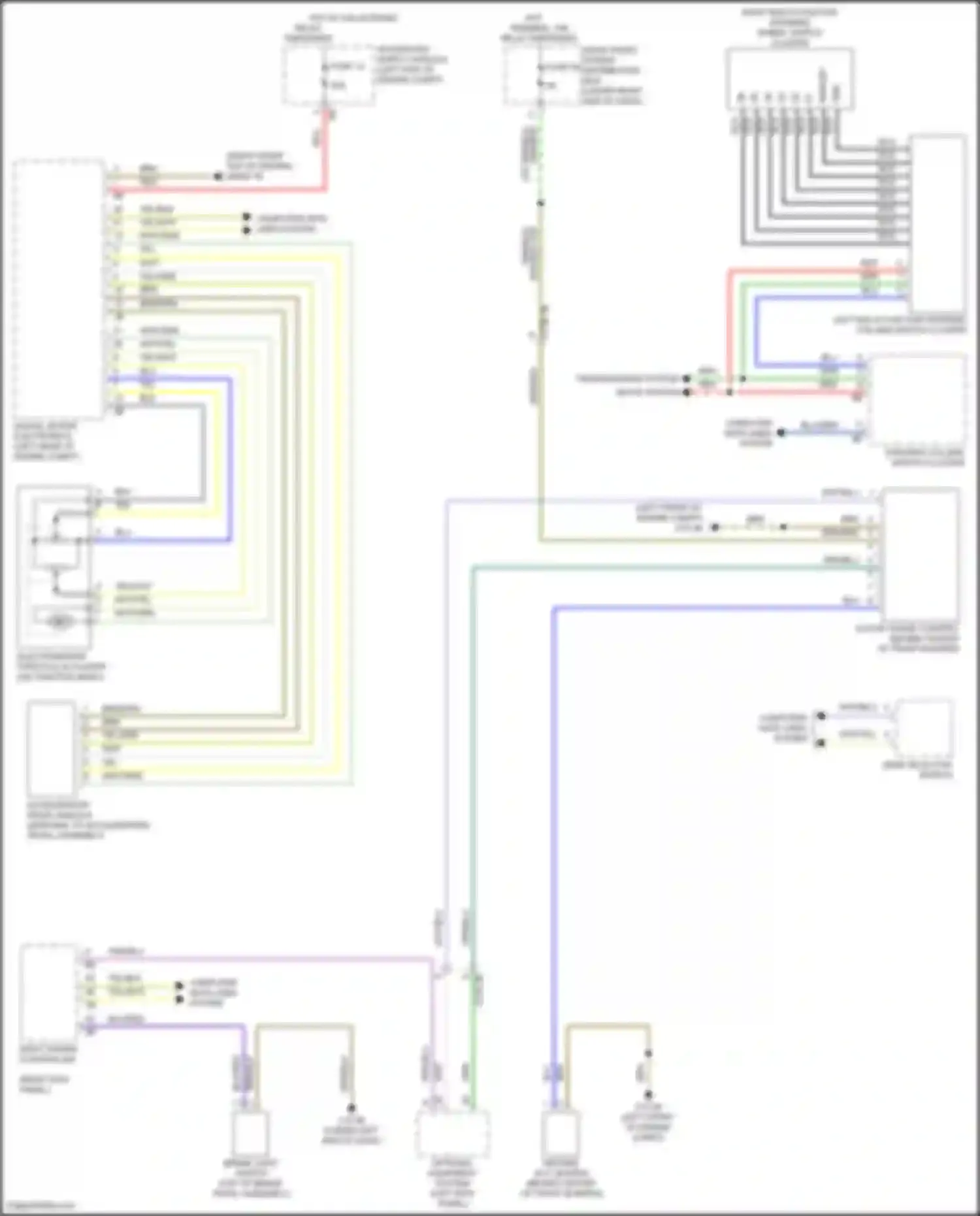 Wiring diagram left multi-function steering column switch cluster for BMW 6 series GT G32 (2017-2020) (2 of 2)
