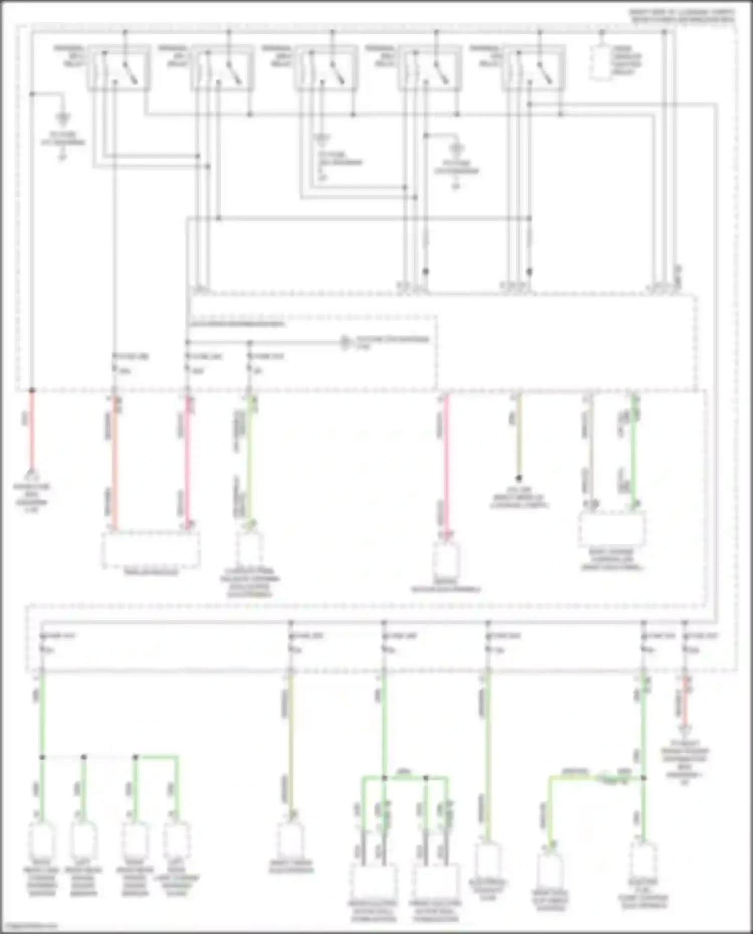 Wiring diagram left rear near range radar sensor for BMW 6 series GT G32 (2017-2020) (3 of 3)