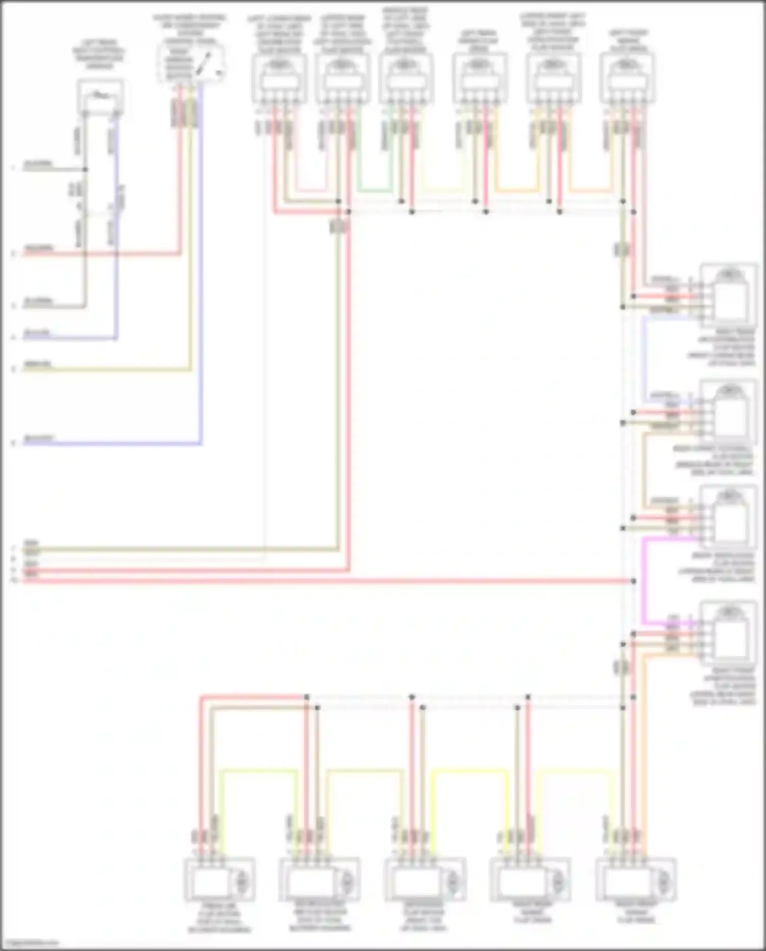 Wiring diagram right front stratification flap motor for BMW 6 series GT G32 (2017-2020) (2 of 2)