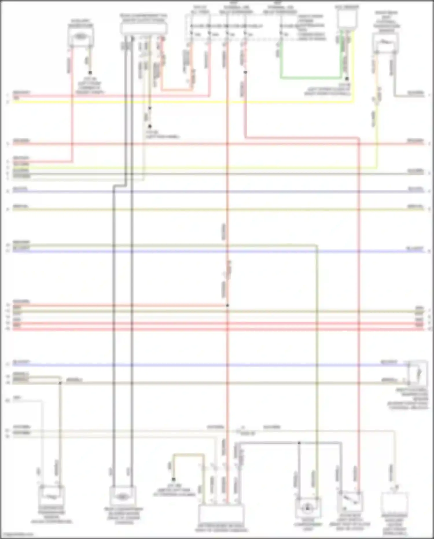 Wiring diagram right rear seat footwell temperature sensor for BMW 6 series GT G32 (2017-2020) (1 of 1)