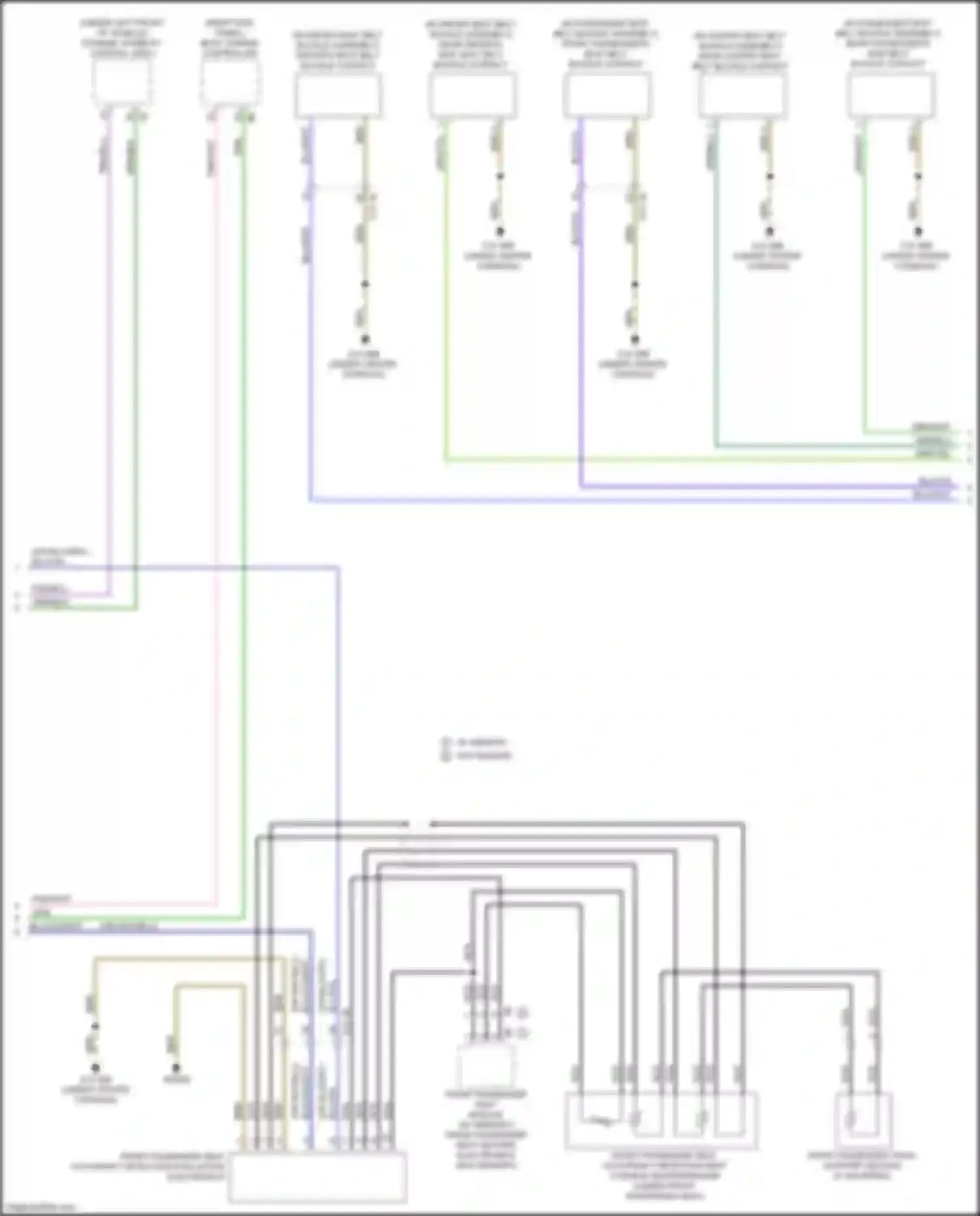 Wiring diagram w/o memory for BMW 6 series GT G32 (2017-2020) (3 of 4)