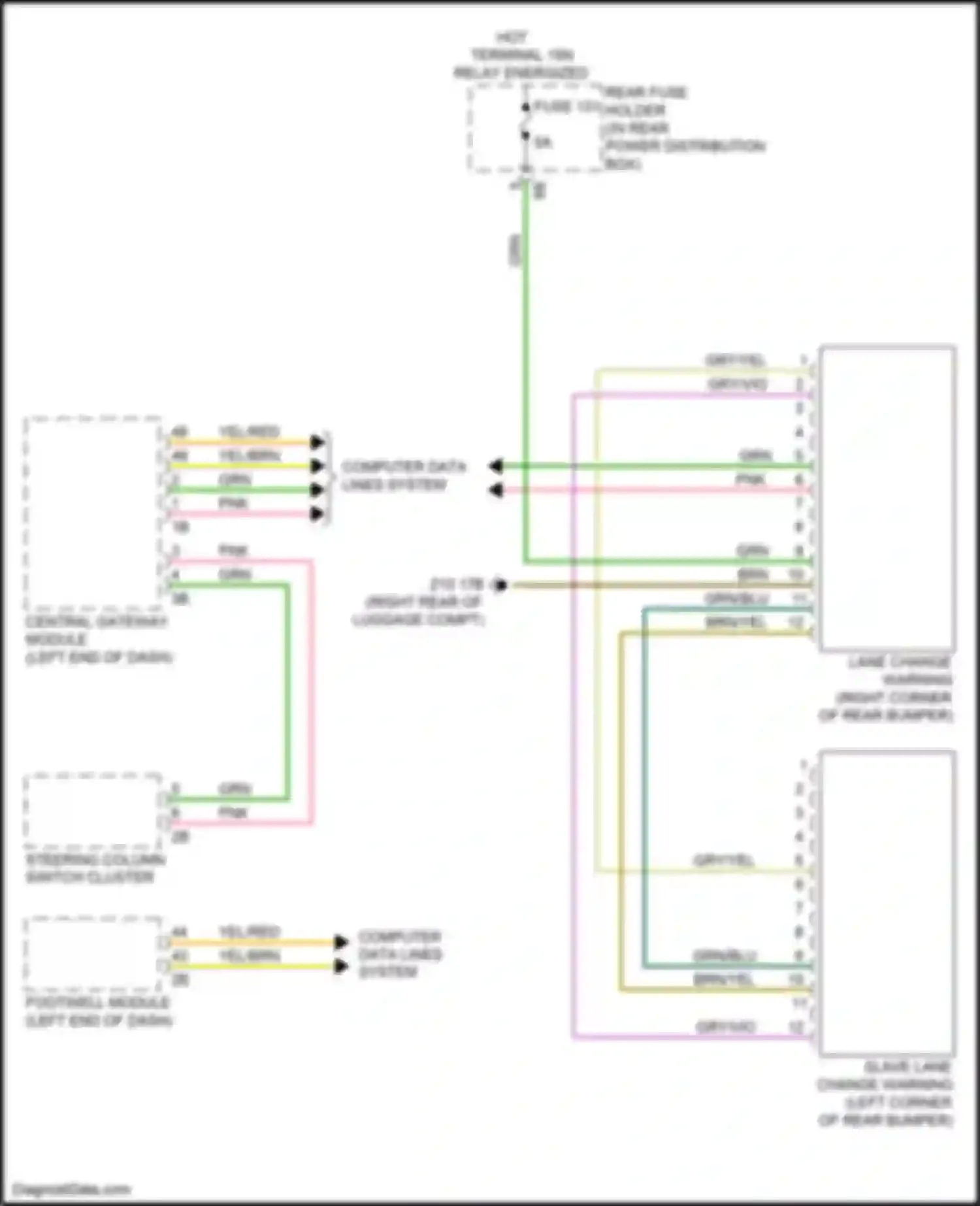 Wiring diagram central gateway module for BMW 6 series F06/F13/F12 facelift (2015-2018) (13 of 15)