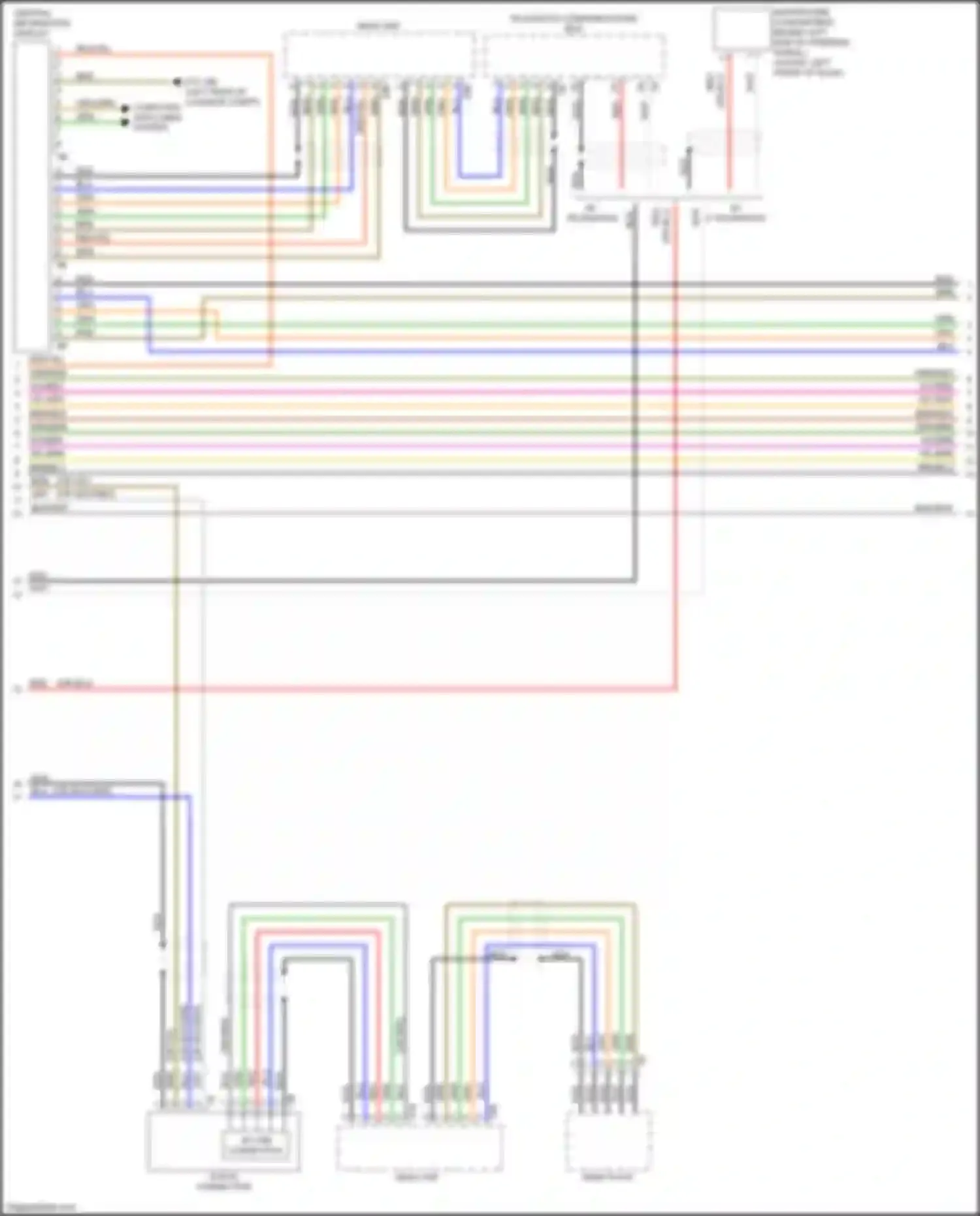 Wiring diagram central information display for BMW 6 series F06/F13/F12 facelift (2015-2018) (4 of 7)